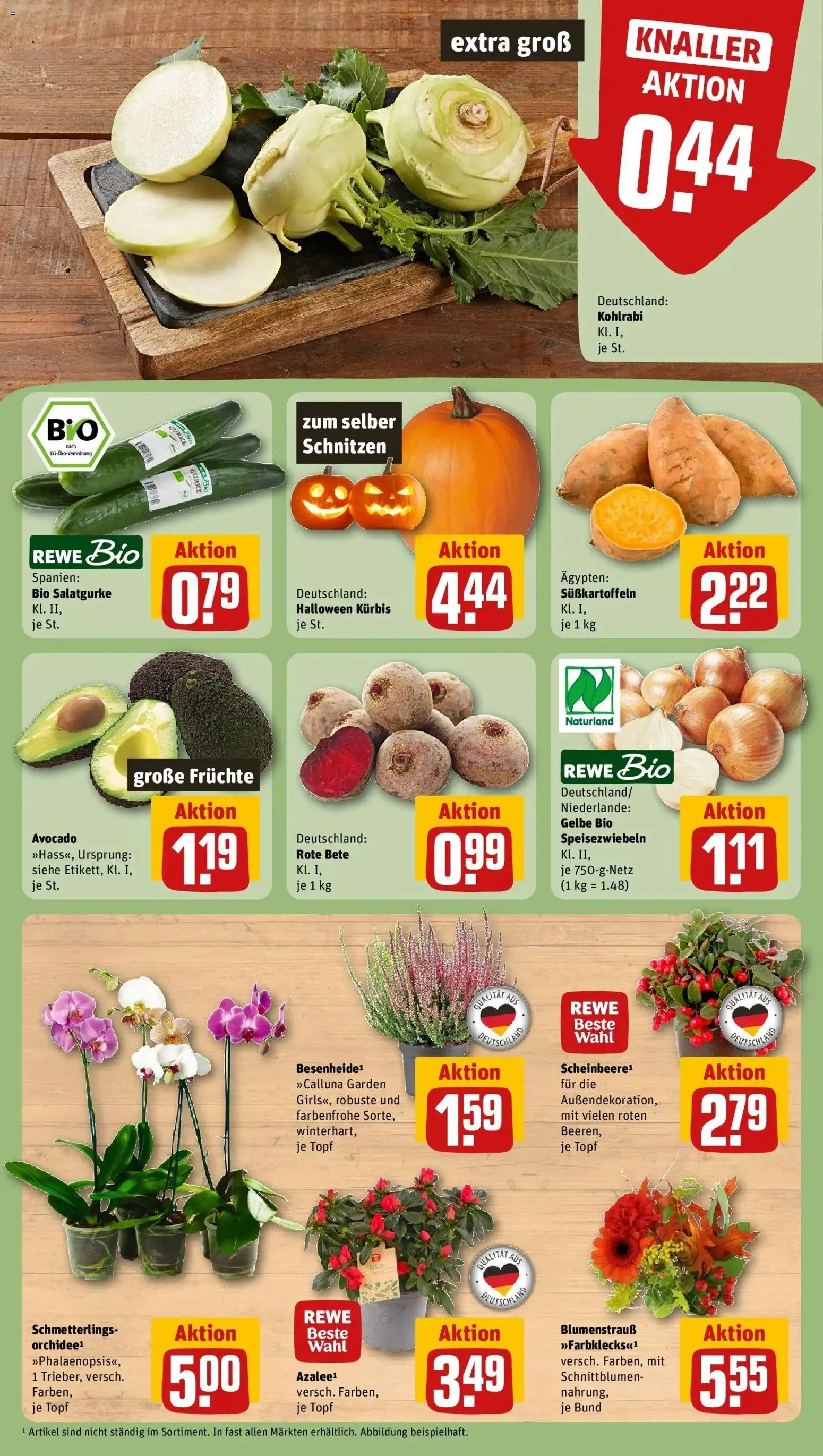 REWE Prospekt ab 12.10.2026 zum Blättern » Angebote | Seite: 5 | Produkte: Kohlrabi, Avocado, Kürbis