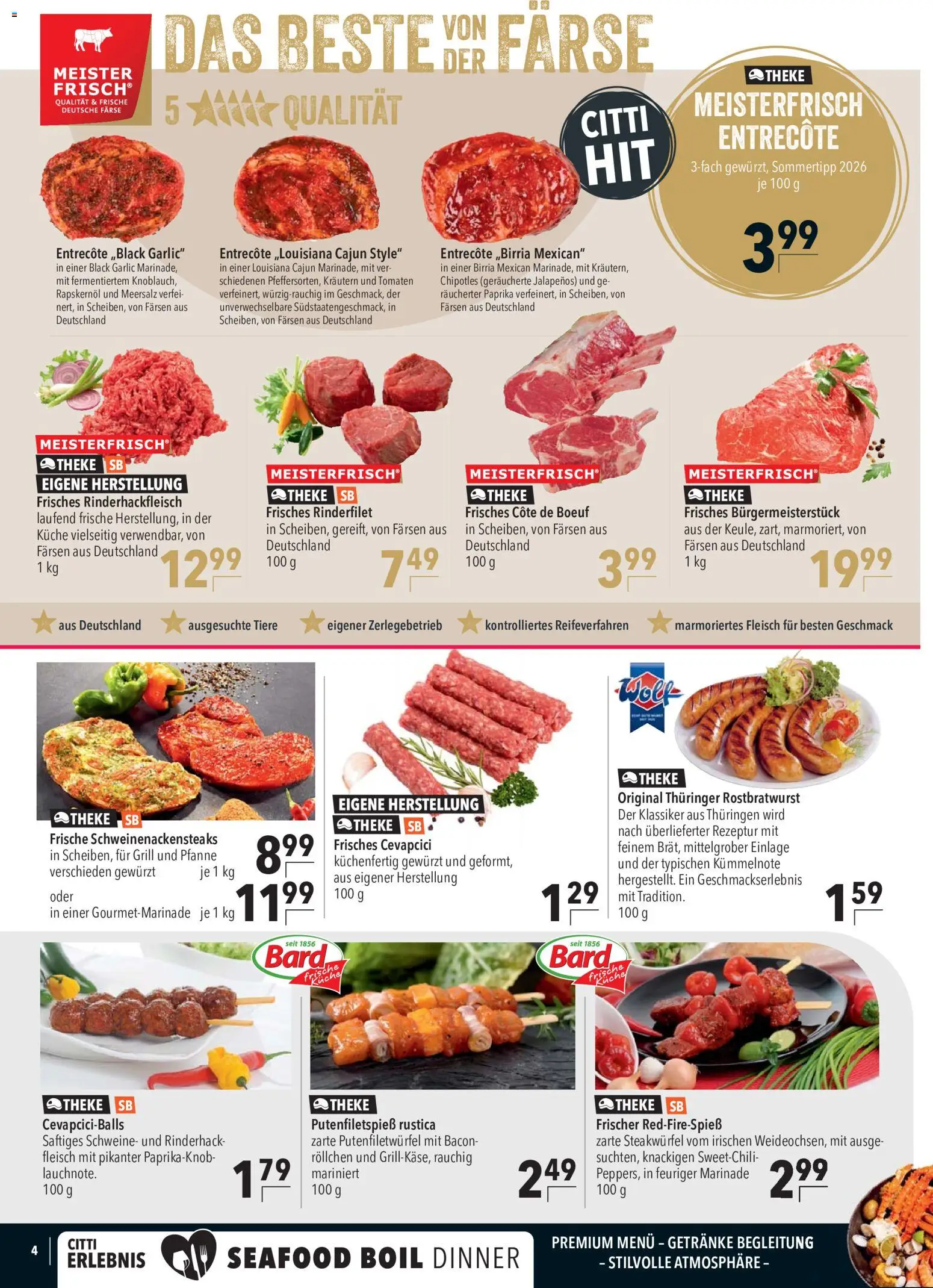 CITTI Markt Prospekt – gültig ab 09.09.2026 | Seite: 4 | Produkte: Theke, Küche, Cevapcici, Tomaten
