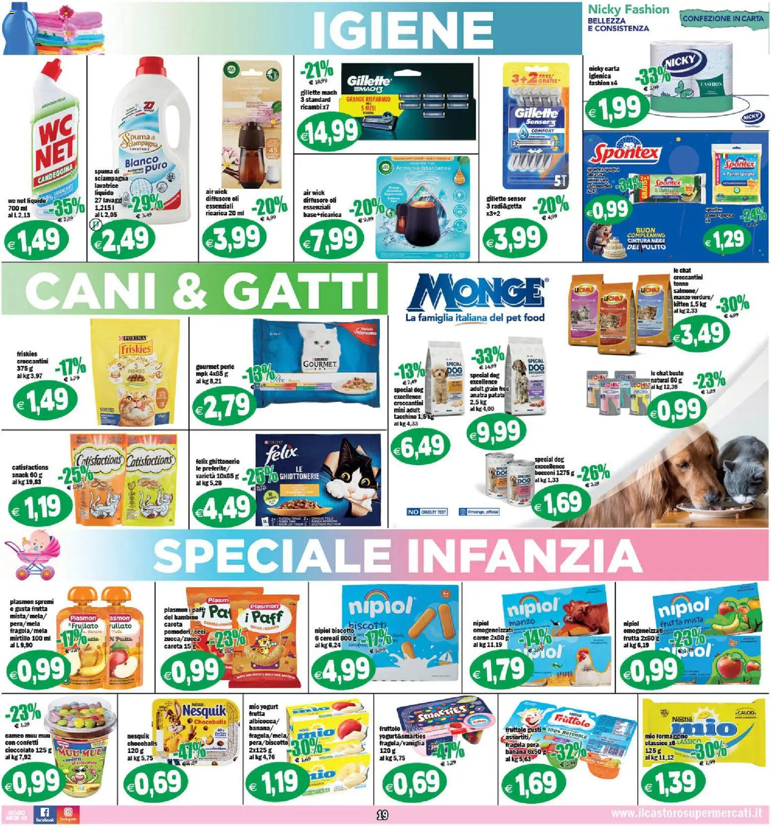Volantino Il Castoro del 20.05.2026 | Pagina: 19 | Prodotti: Manzo, Cereali, Candeggina, Tacchino