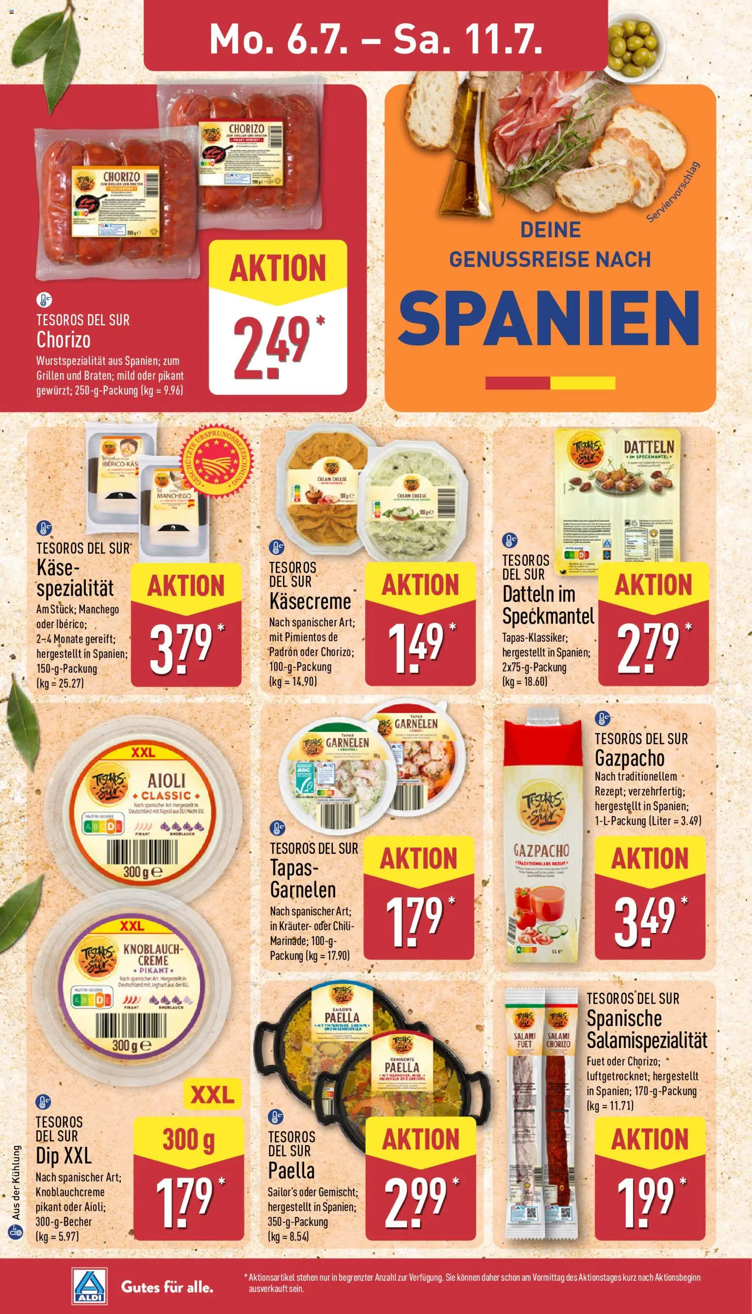 Aldi Prospekt – gültig ab 06.07.2026 | Seite: 10 | Produkte: Käse, Joghurt, Knoblauch, Chili