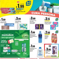Anteprima del volantino Sì con Te volantino Superstore valido a partire dal 17/09/2026 | Pagina: 23 | Prodotti: Shampoo, Bagnoschiuma, Detergente, Assorbenti