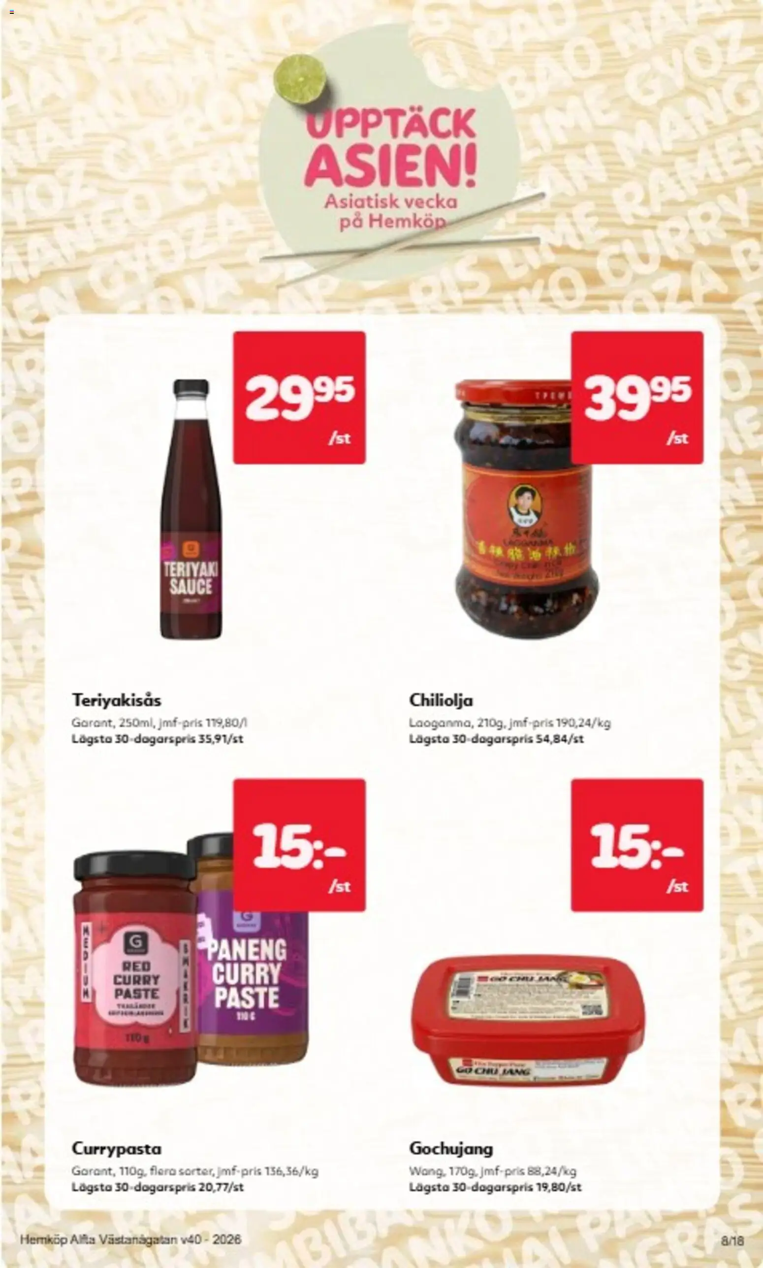 Hemköp reklamblad aktuell från 28/09/2026 | Sida: 8 | Produkter: Ris, Lime