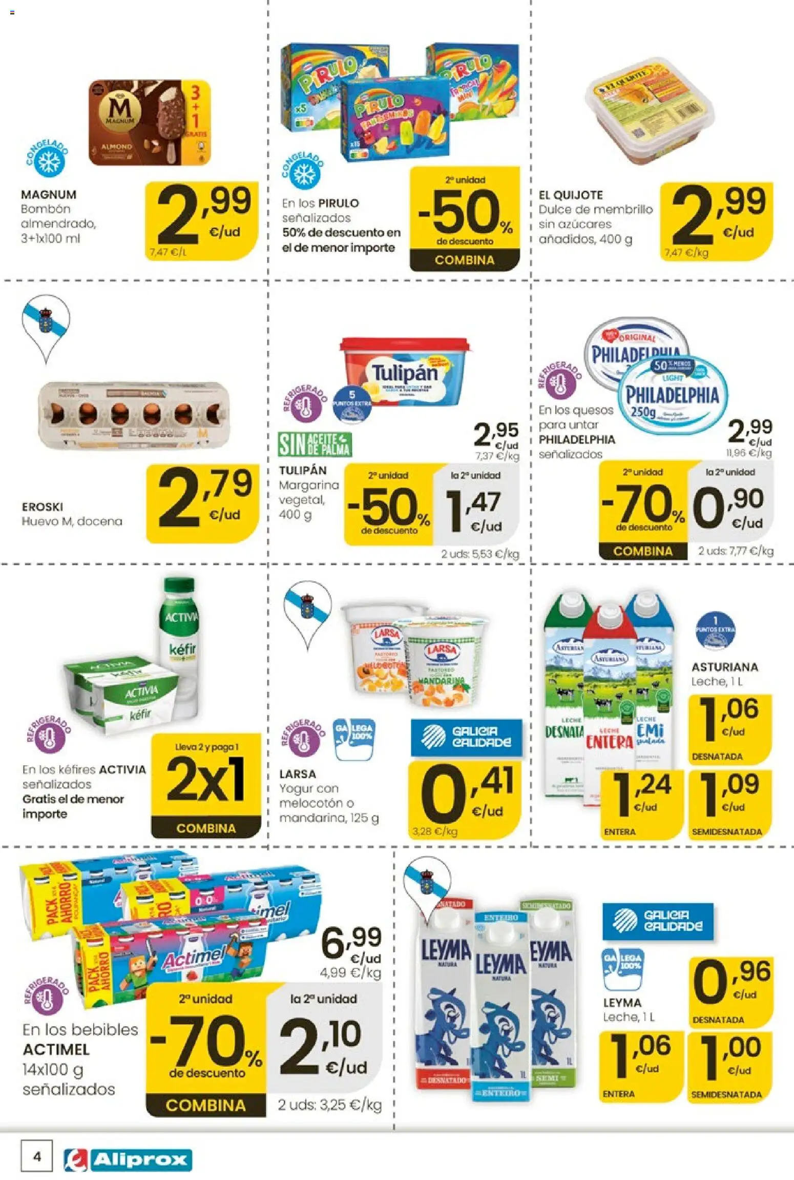 Eroski Ofertas │ válido desde el 28.05.2026 | Página: 4 | Productos: Leche, Yogur, Margarina