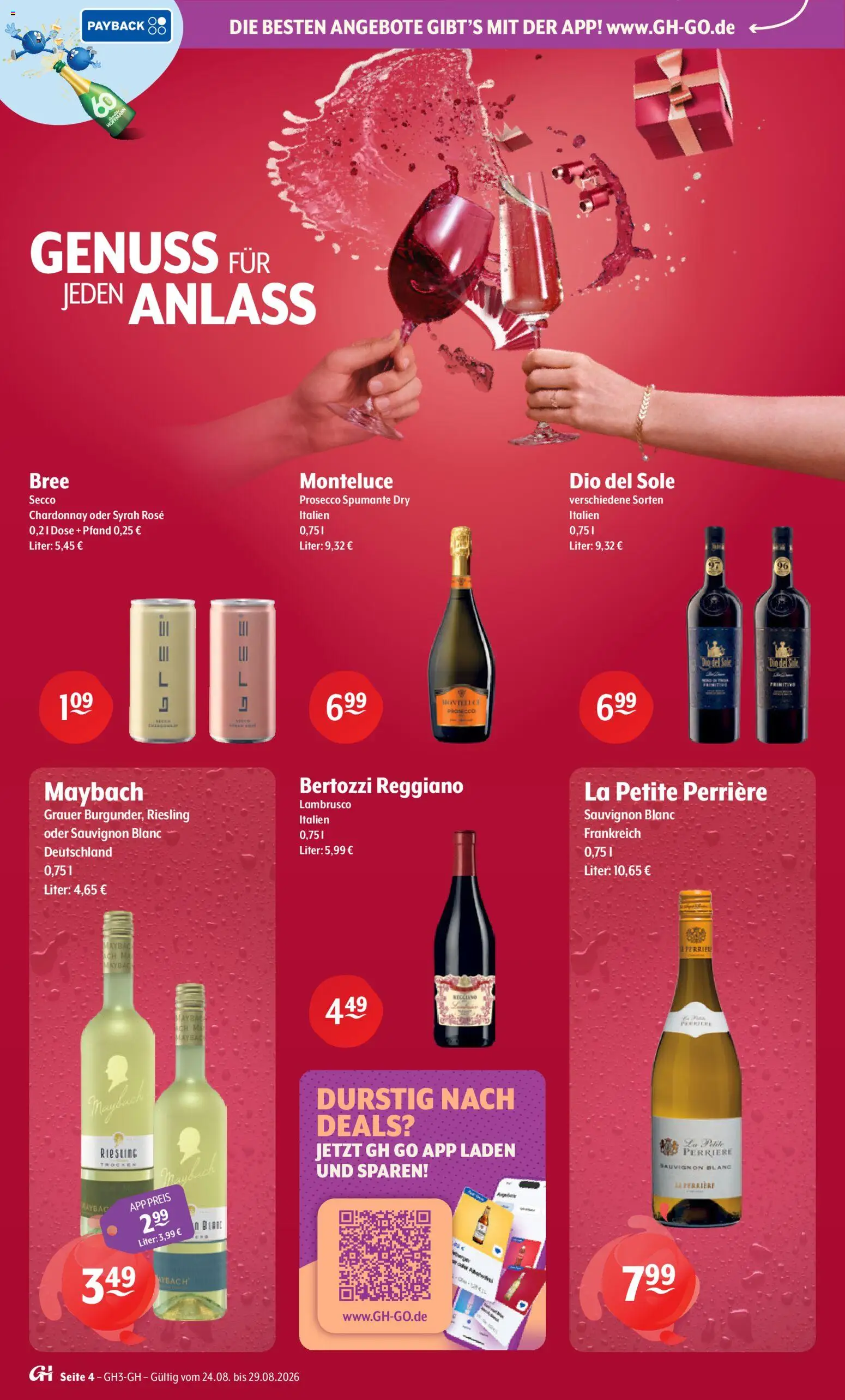 Trink und Spare Prospekt – gültig ab 24.08.2026 | Seite: 4 | Produkte: Bree, Prosecco
