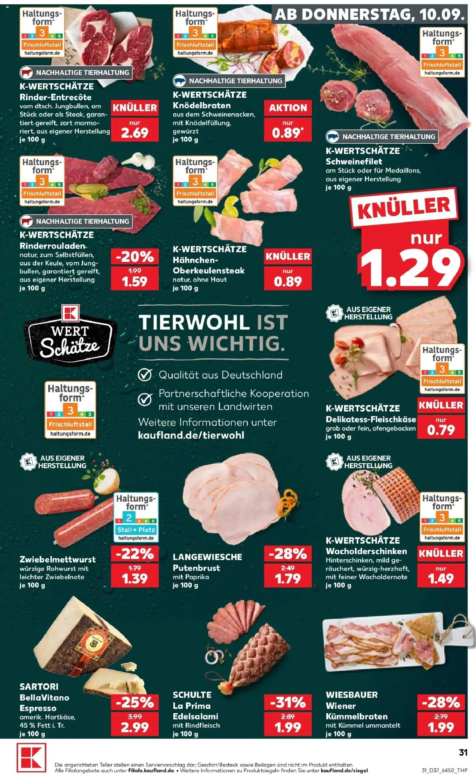 Prospekt Kaufland ab 07.09.2026 » Angebote Online zum Blättern | Seite: 40 | Produkte: Beilagen, Rinderrouladen, Putenbrust, Schweinefilet