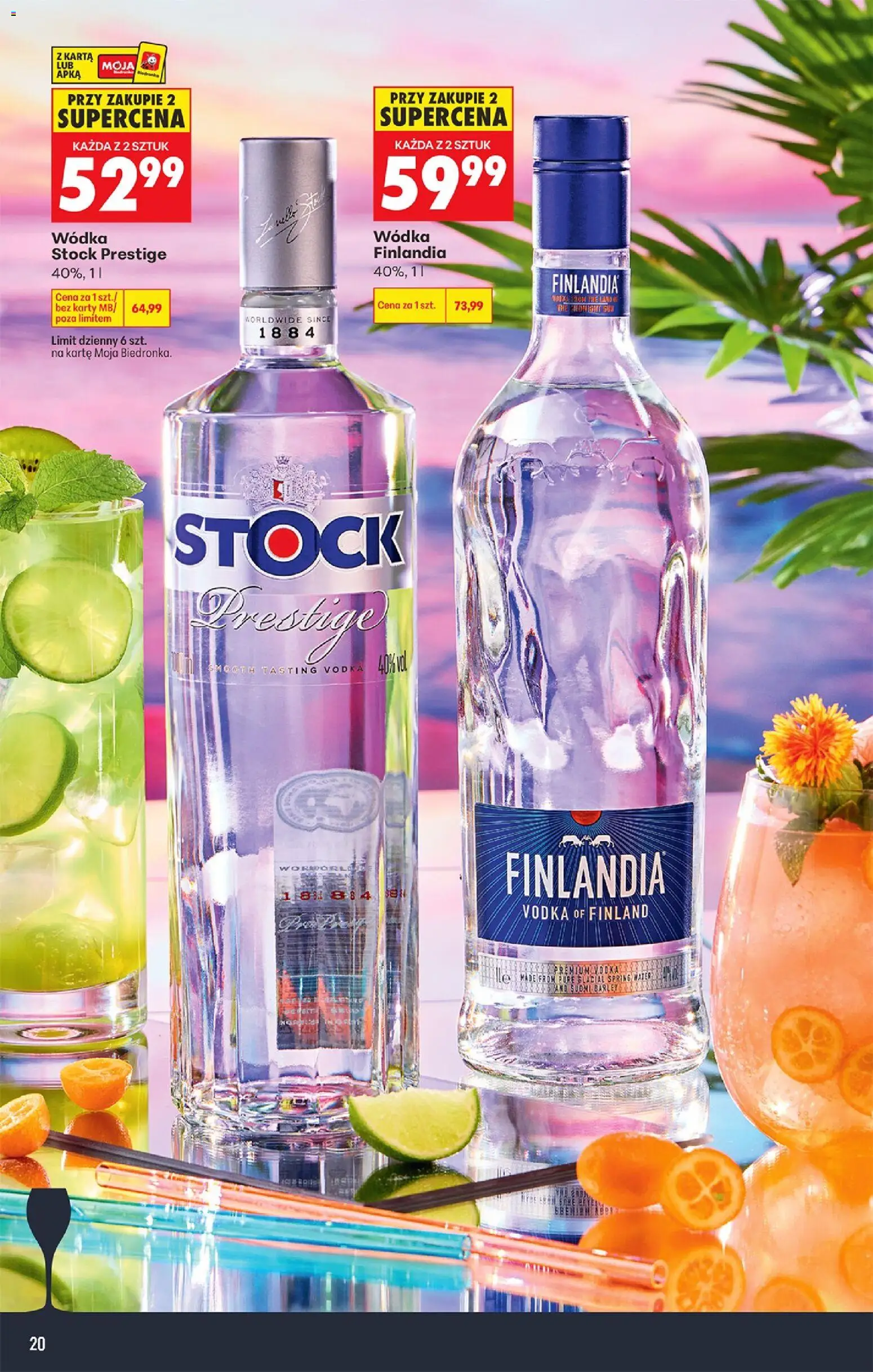 Biedronka gazetka - Czas na toast od 10.08.2026 | Strona: 20 | Produkty: Karta, Wódka Stock, Vodka, Wódka