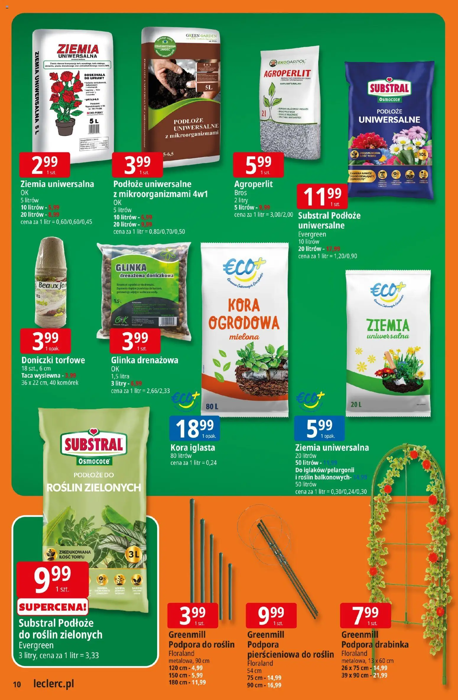 E.Leclerc gazetka - Radom od 10.03.2026 | Strona: 10 | Produkty: Ziemia uniwersalna, Ziemia, Doniczki
