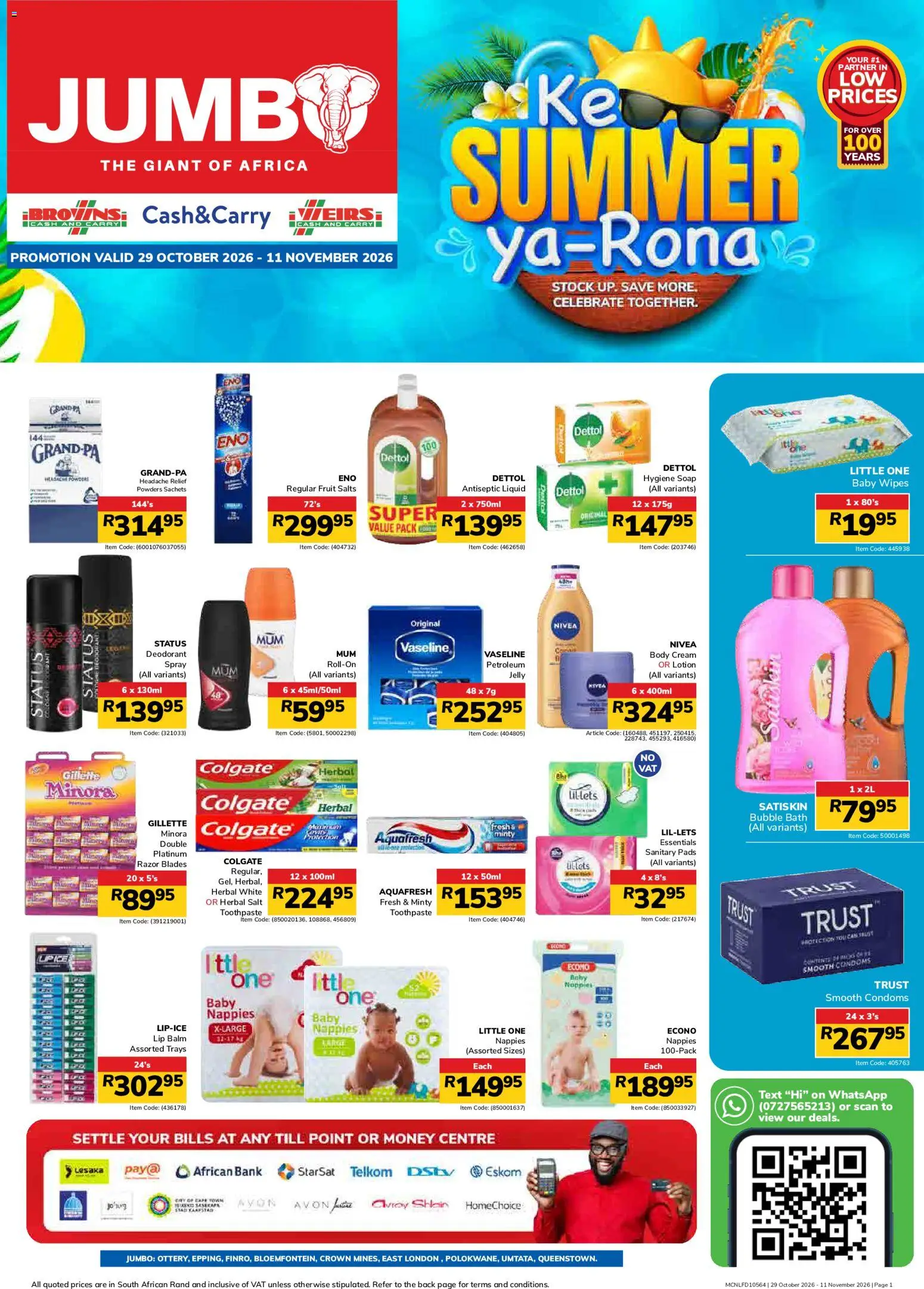 New Jumbo catalogue – valid from 29/10/2026 | Page: 1 | Products: Antiseptic liquid, Soap, LEGO, Lip balm