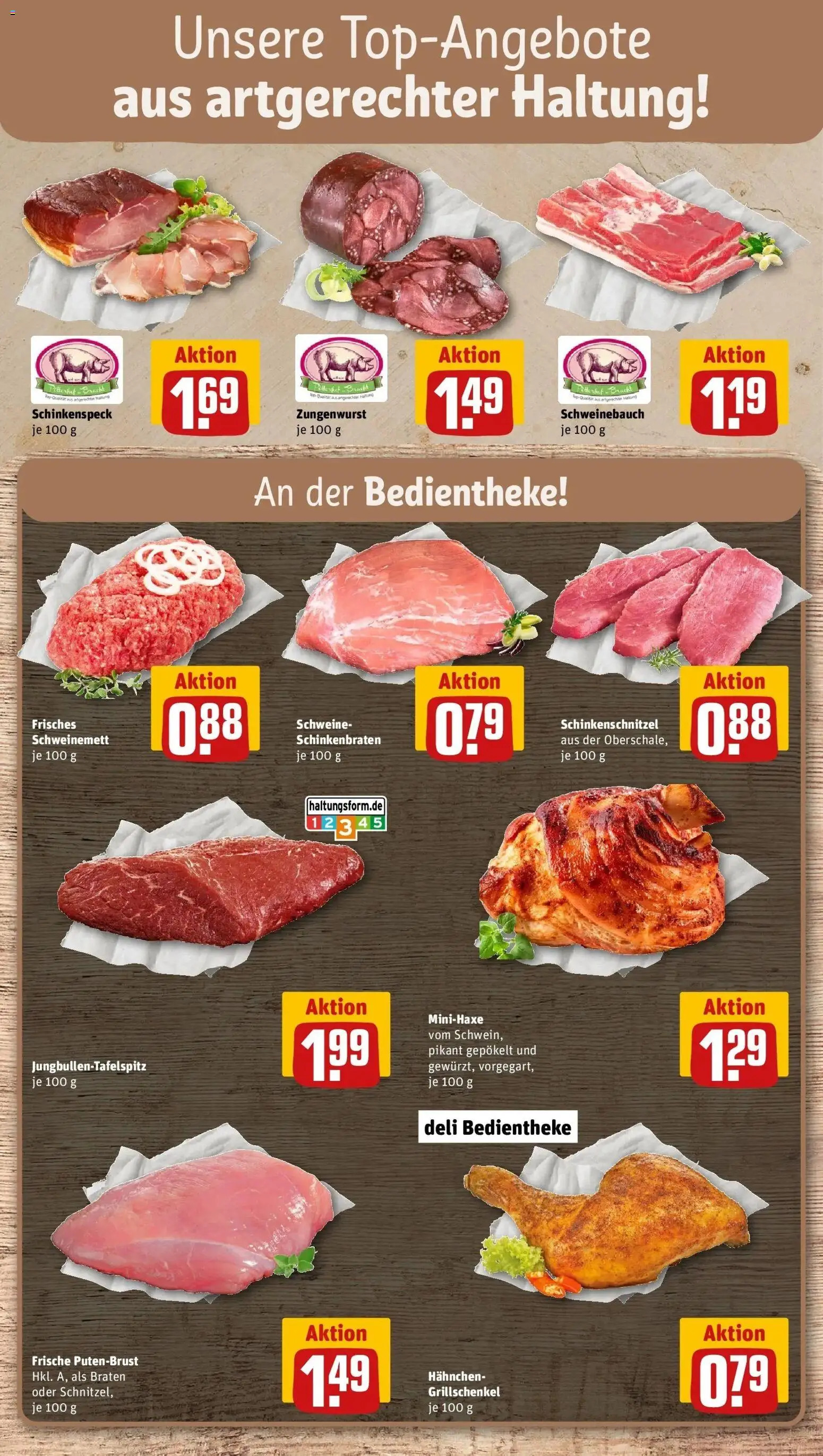 REWE Prospekt ab 19.10.2026 zum Blättern » Angebote | Seite: 12 | Produkte: Putenbrust, Hahnchen, Schweinebauch, Schnitzel