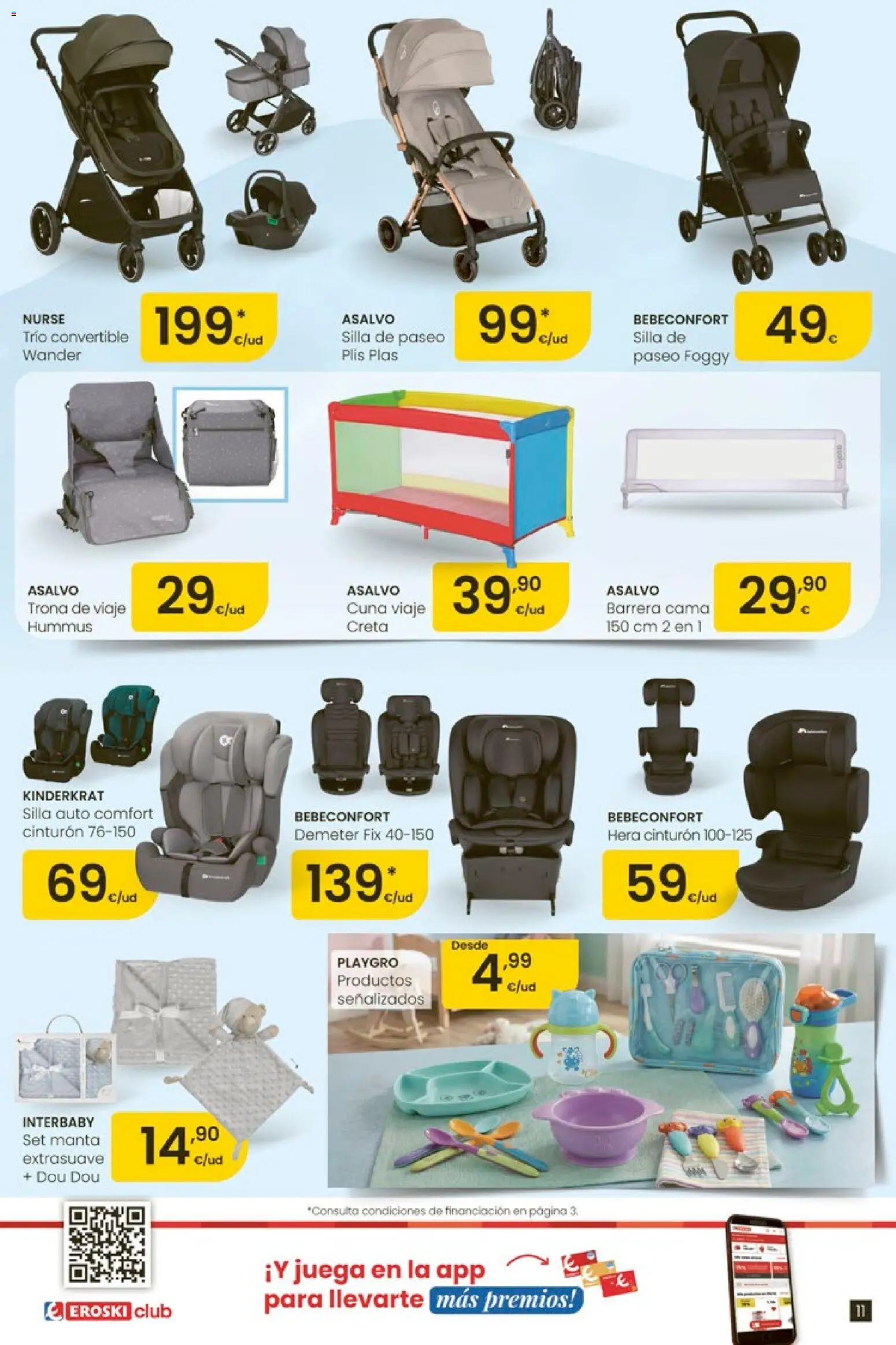 Eroski Oh! Oferta Pontevedra │ válido desde el 11.06.2026 | Página: 11 | Productos: Cinturón, Manta, Cama, Cuna