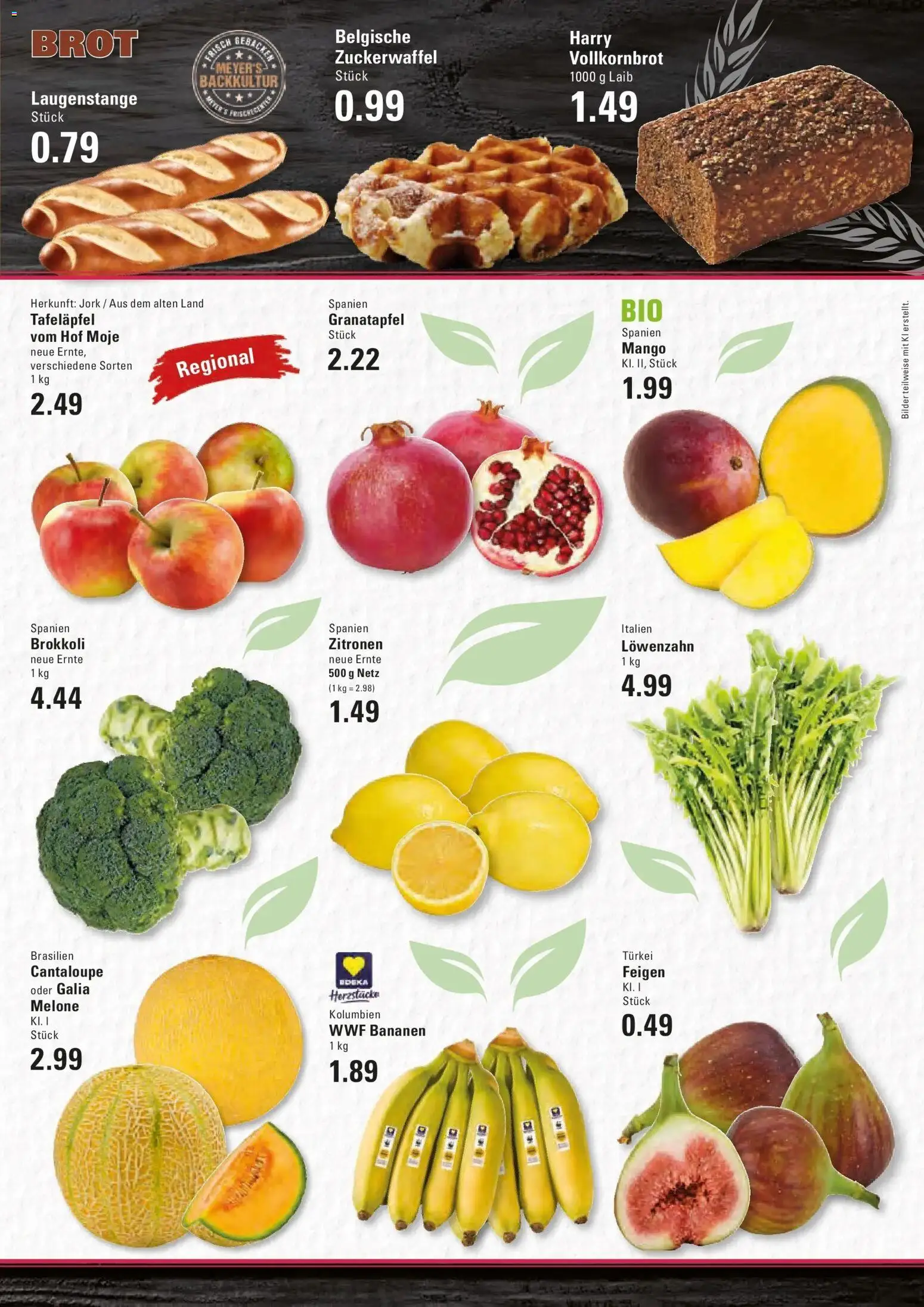 Edeka Prospekt Hamburg (ab 12.10.2026) » Angebote Online | Seite: 3 | Produkte: Granatapfel, Mango, Melone, Brot