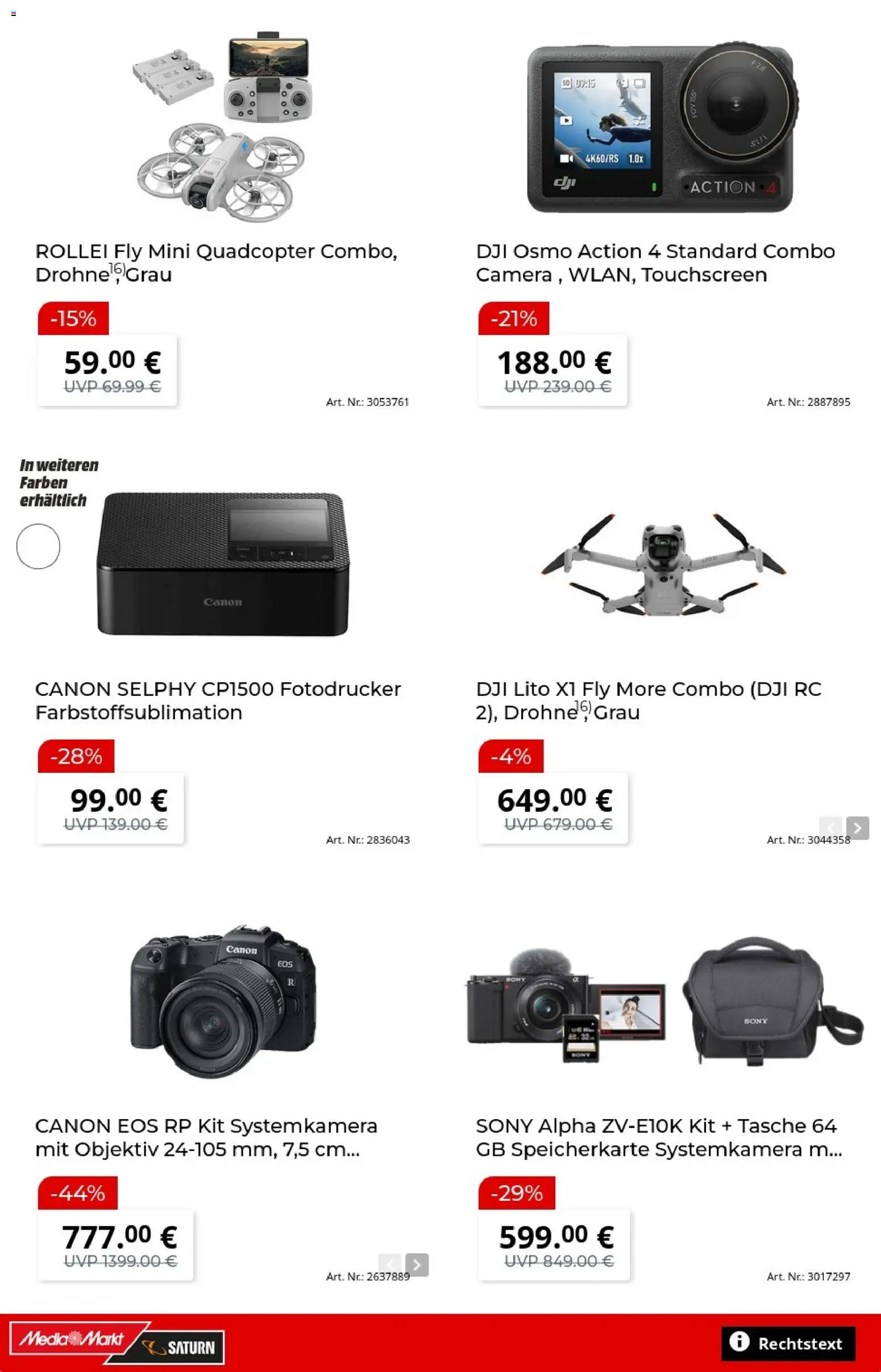 Media Markt Prospekt – gültig ab 20.07.2026 | Seite: 10 | Produkte: Speicherkarte, Tasche, Objektiv, Fotodrucker