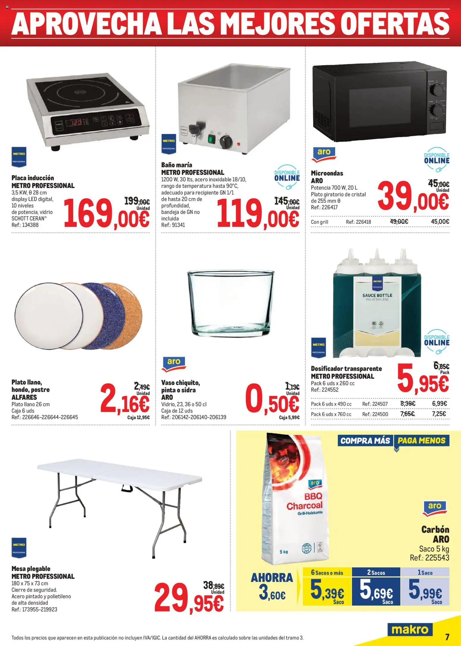 Makro catálogo │ válido desde el 19/10/2026 | Página: 7 | Productos: Mesa plegable, Sidra, Bandeja, Baño