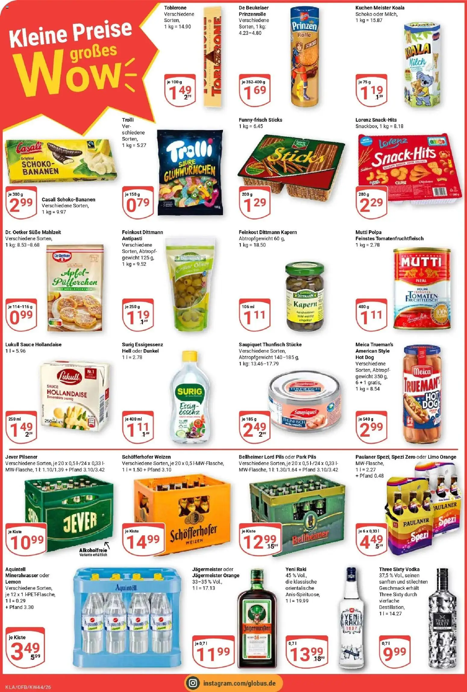 Globus Prospekt Kaiserslautern (ab 26.10.2026) » Angebote online | Seite: 5 | Produkte: Paulaner spezi, Äpfel, Schokobananen, Jever