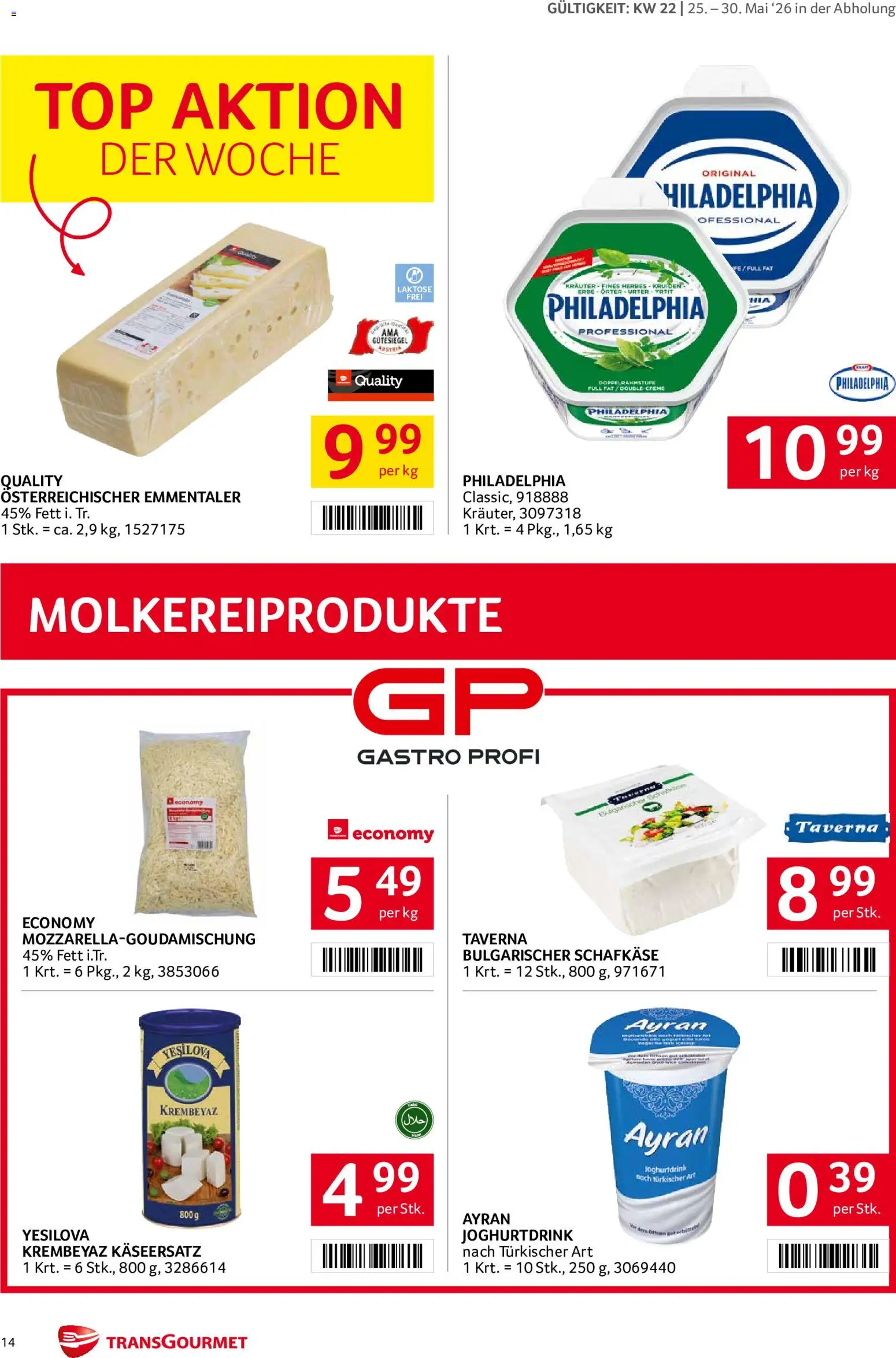 Transgourmet Flugblatt gültig ab 25.05.2026 | Seite: 14