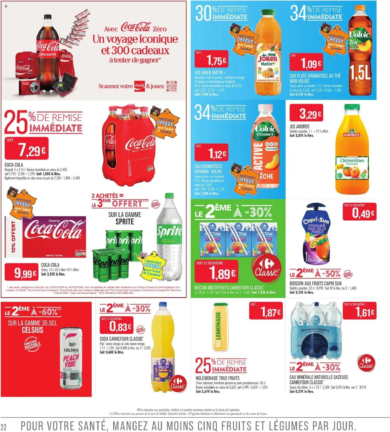 {H1} | Page: 22 | Produits: Orange, Soda, Pêche, Cerise