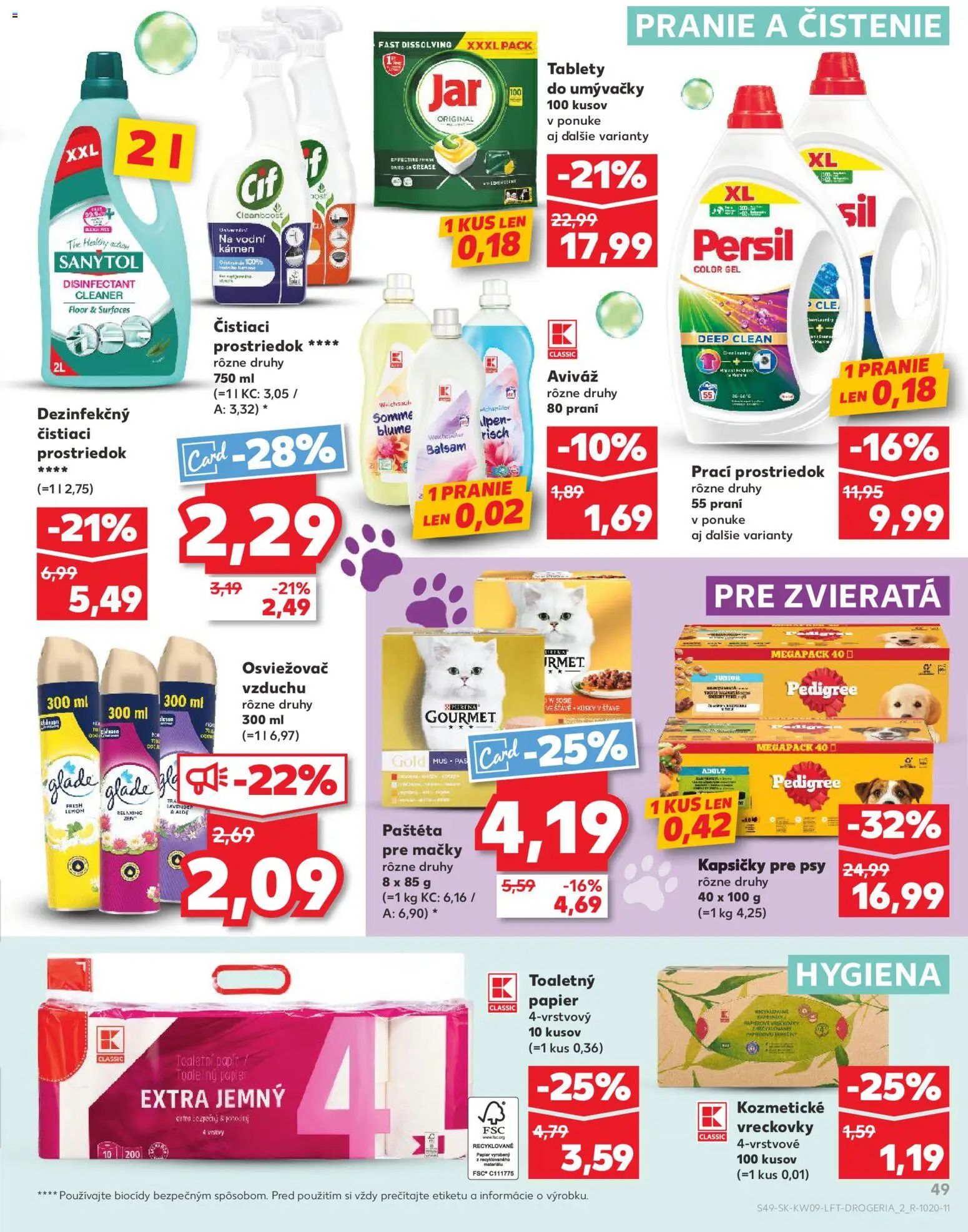 Nové Kaufland akcie – leták je platný od 26.02.2026 | Strana: 49 | Produkty: Pás, Osviežovač vzduchu, Aviváž, Kapsičky