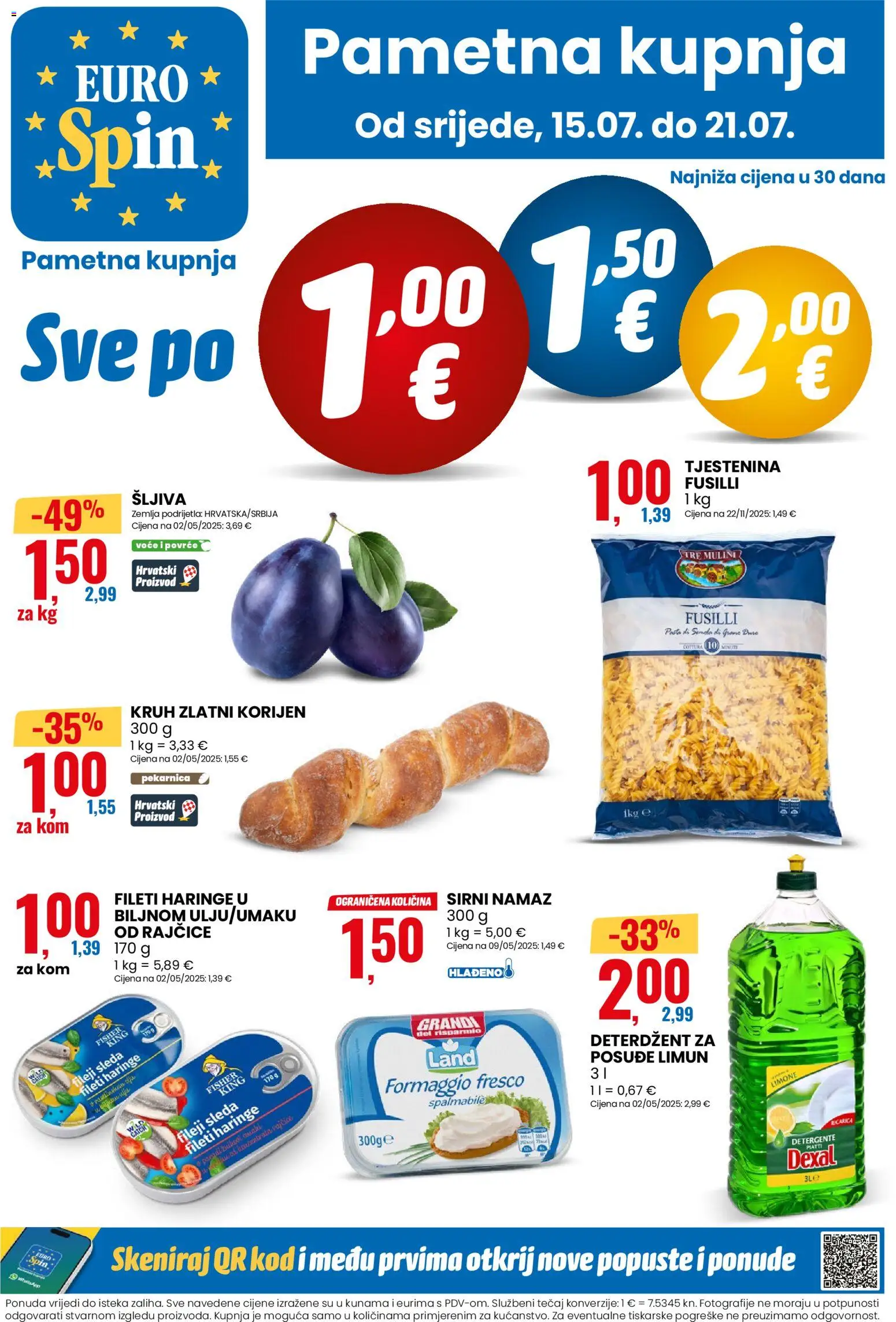 Eurospin katalog | vrijedi od 15.07.2026 | Stranica: 1 | Proizvodi: Zemlja, Šljiva, Povrće, Voće