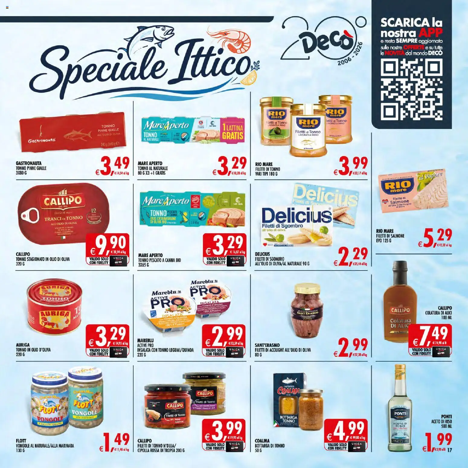 Volantino Decò del 21/07/2026 | Pagina: 20 | Prodotti: Legumi, Salmone, Alici, Quinoa