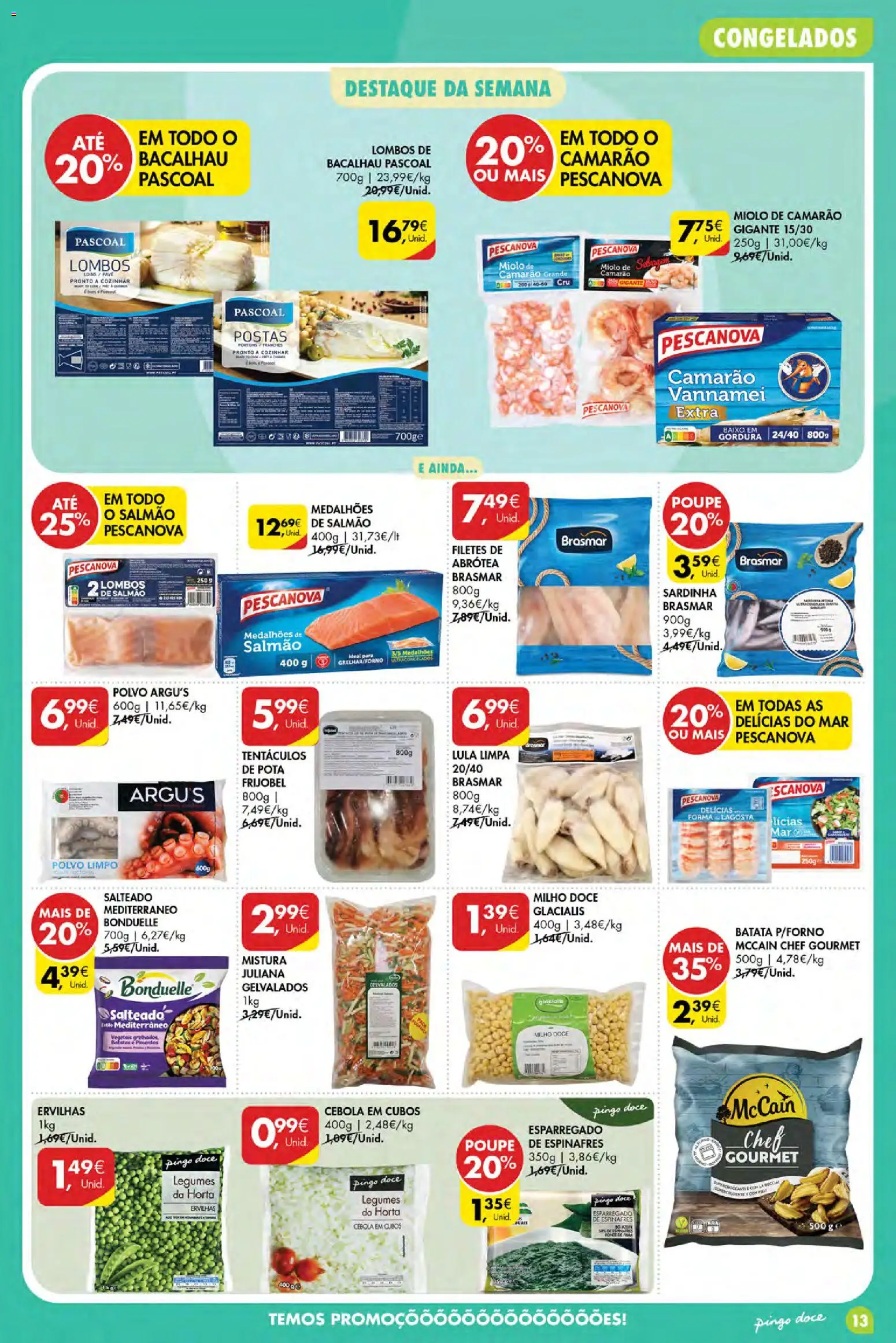 Pingo Doce Poupe Esta Semana Açores │ válido de 27/08/2026 | Página: 13 | Produtos: Batata, Polvo, Camarão, Salmão