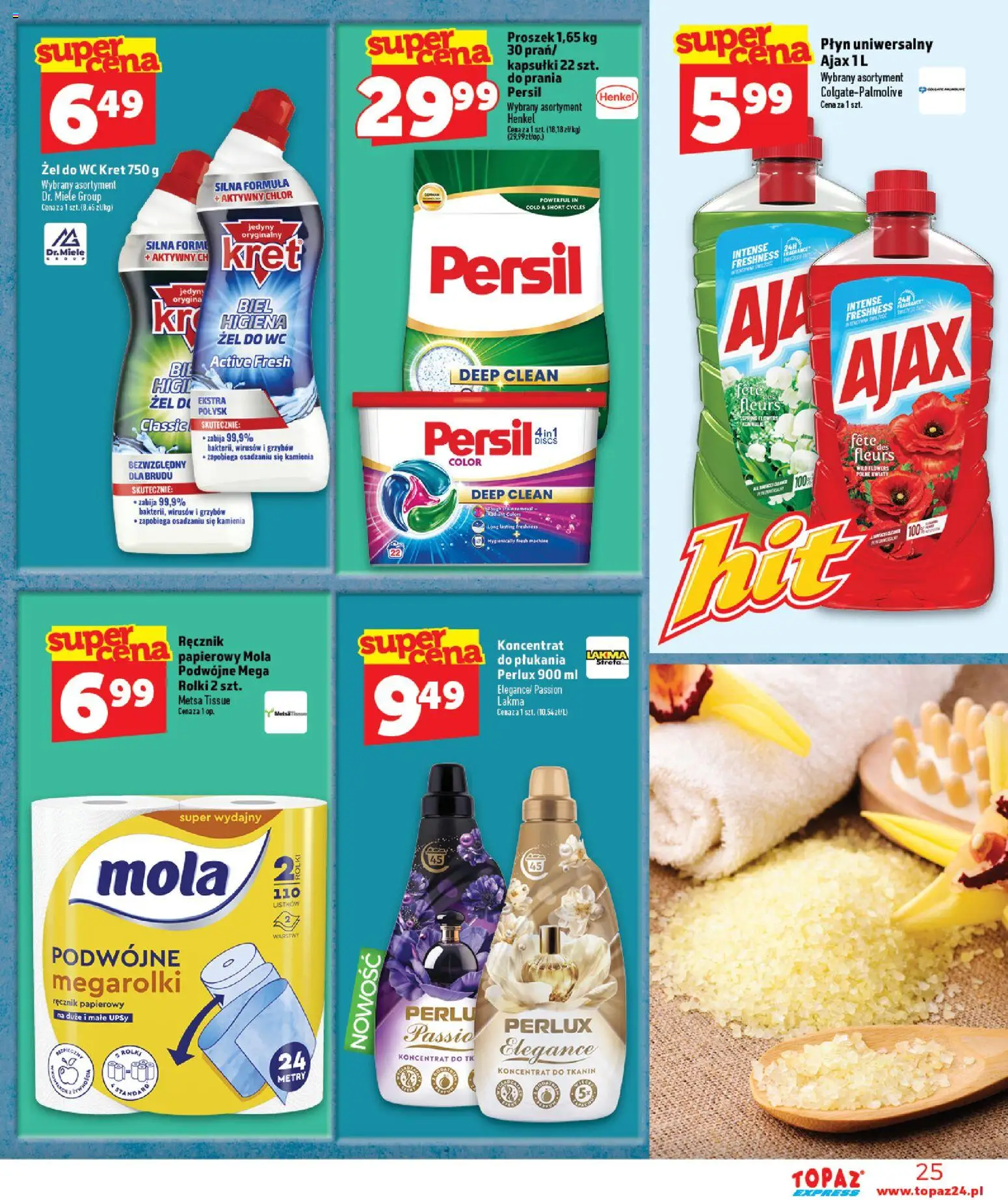 Topaz gazetka - Express od 29.10.2026 | Strona: 25 | Produkty: Kapsułki, Rolki, Żel do WC, Kwiaty