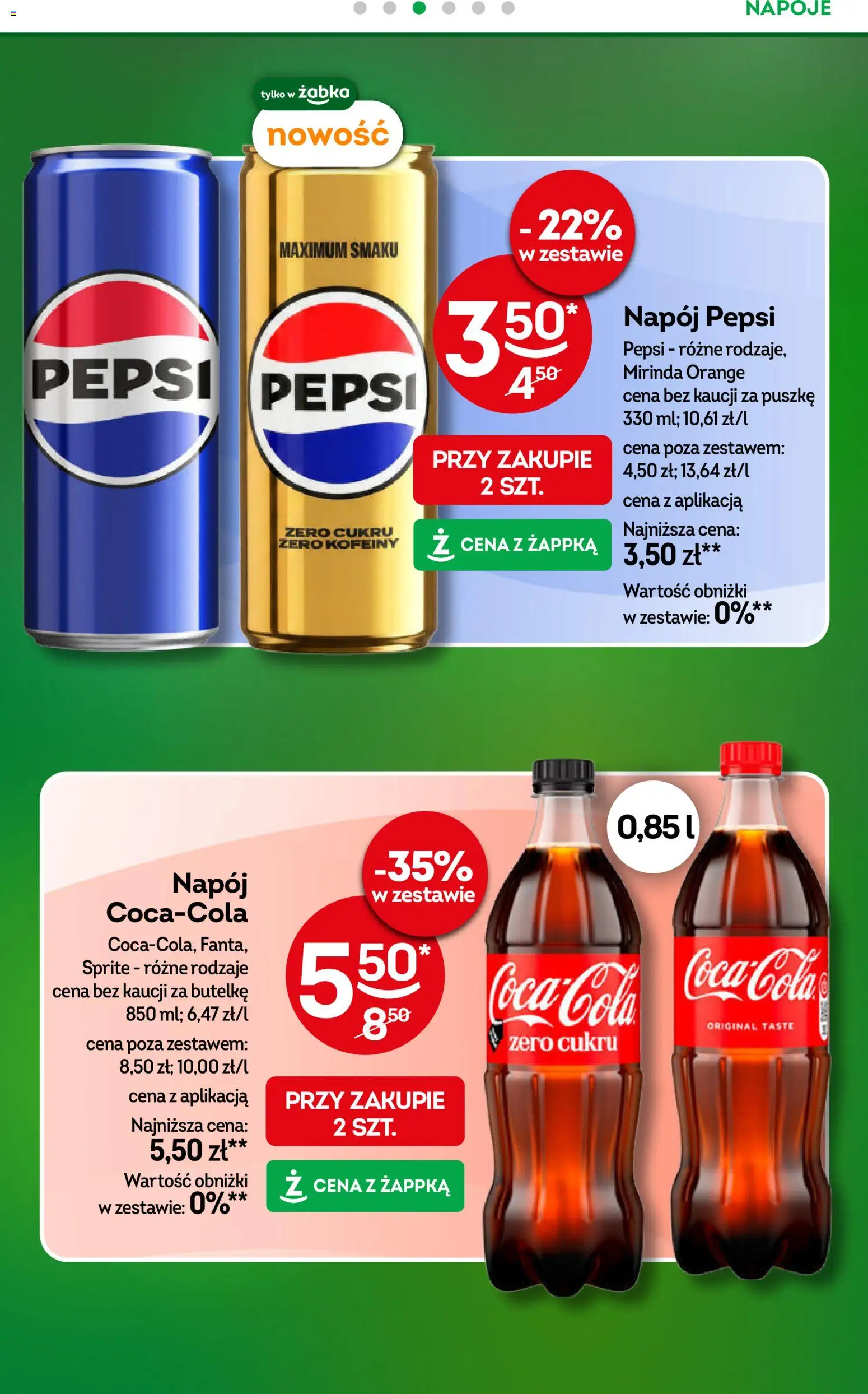 Żabka gazetka od 29.07.2026 | Strona: 26 | Produkty: Napoje, Pepsi, Sprite