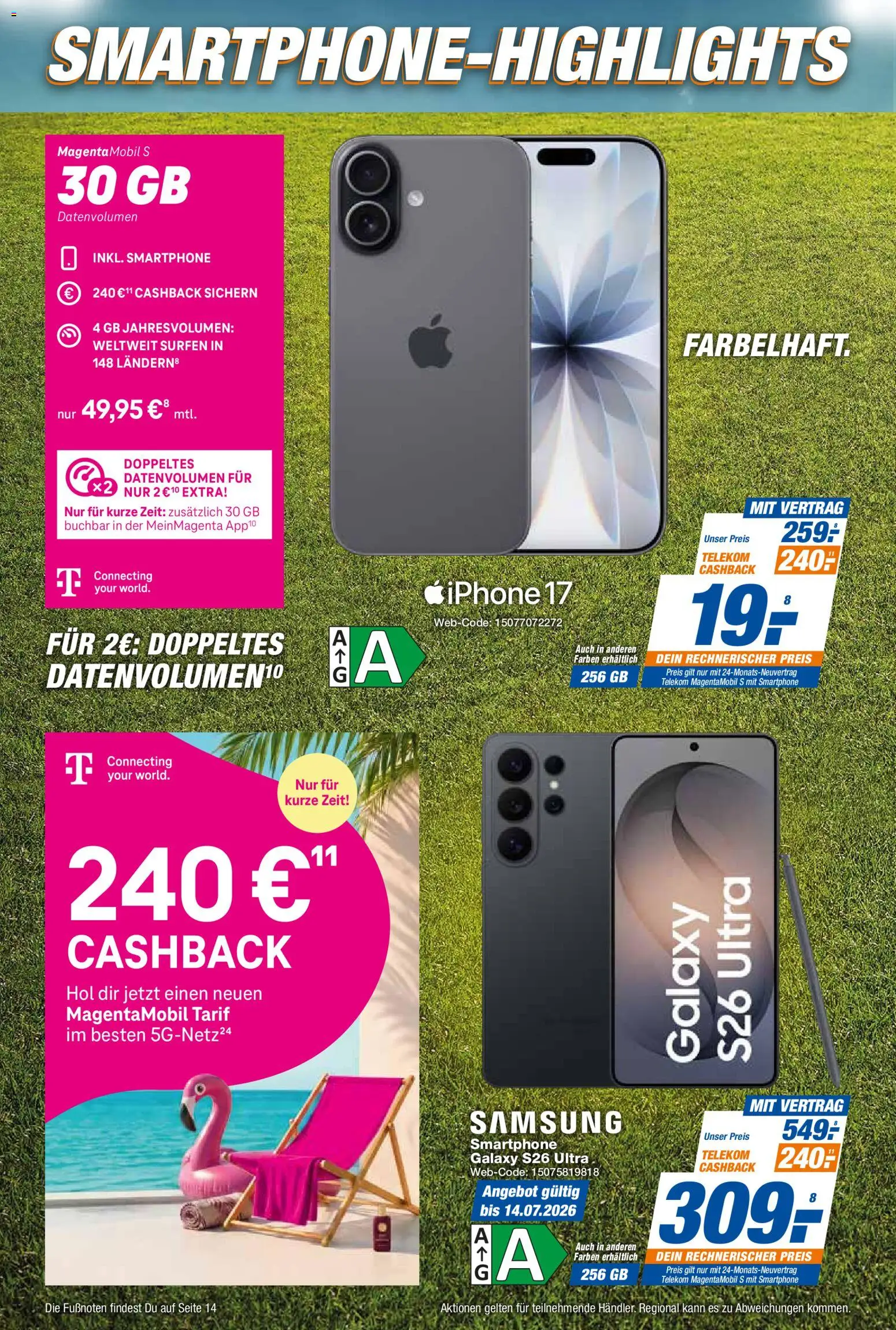 Expert Smarthphone Highlights im Juli – gültig ab 01.07.2026 | Seite: 4 | Produkte: Samsung, Iphone, Smartphone