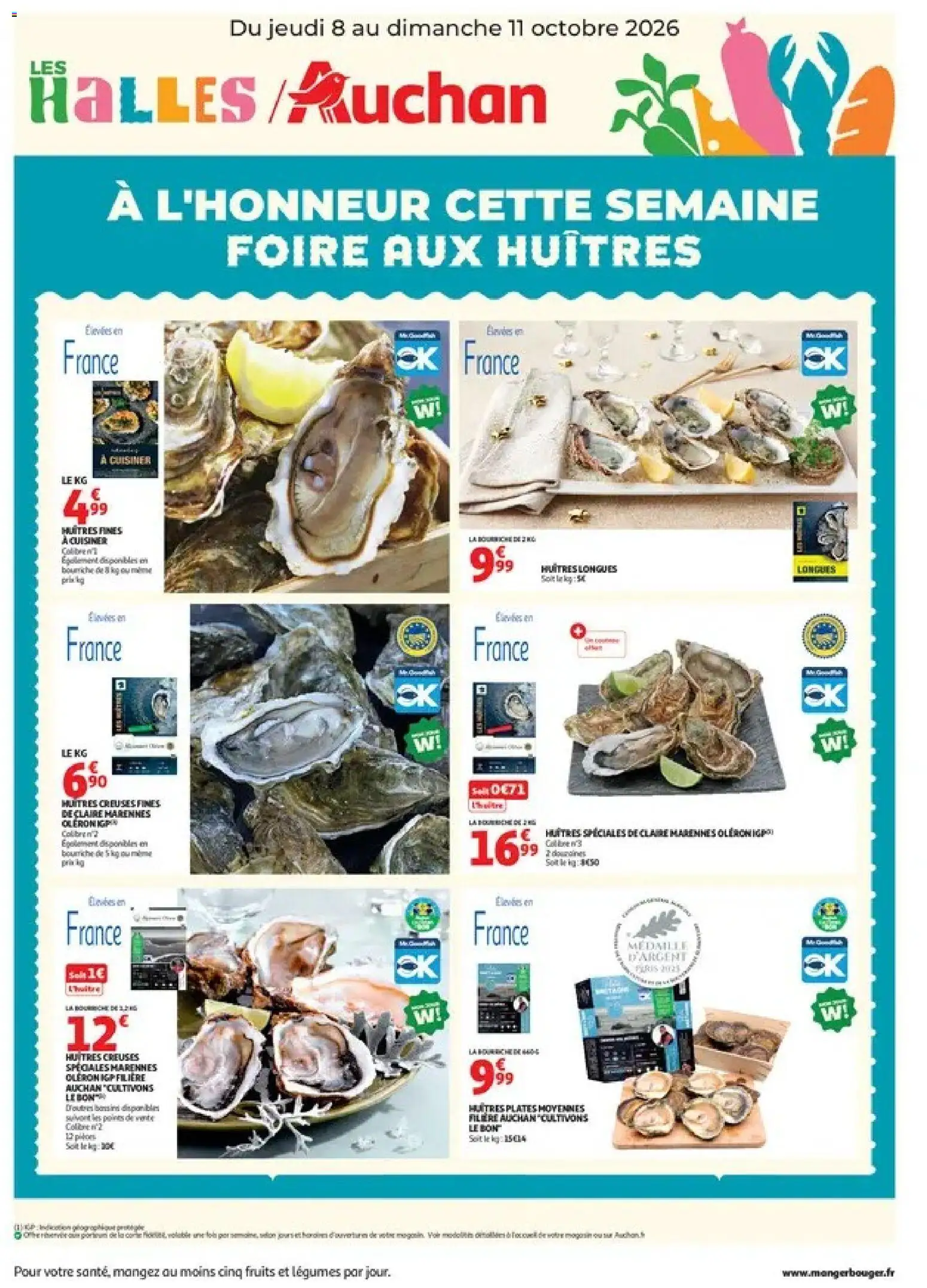 {H1} | Page: 1 | Produits: Huitres creuses, Huîtres fines, Fruits, Huîtres