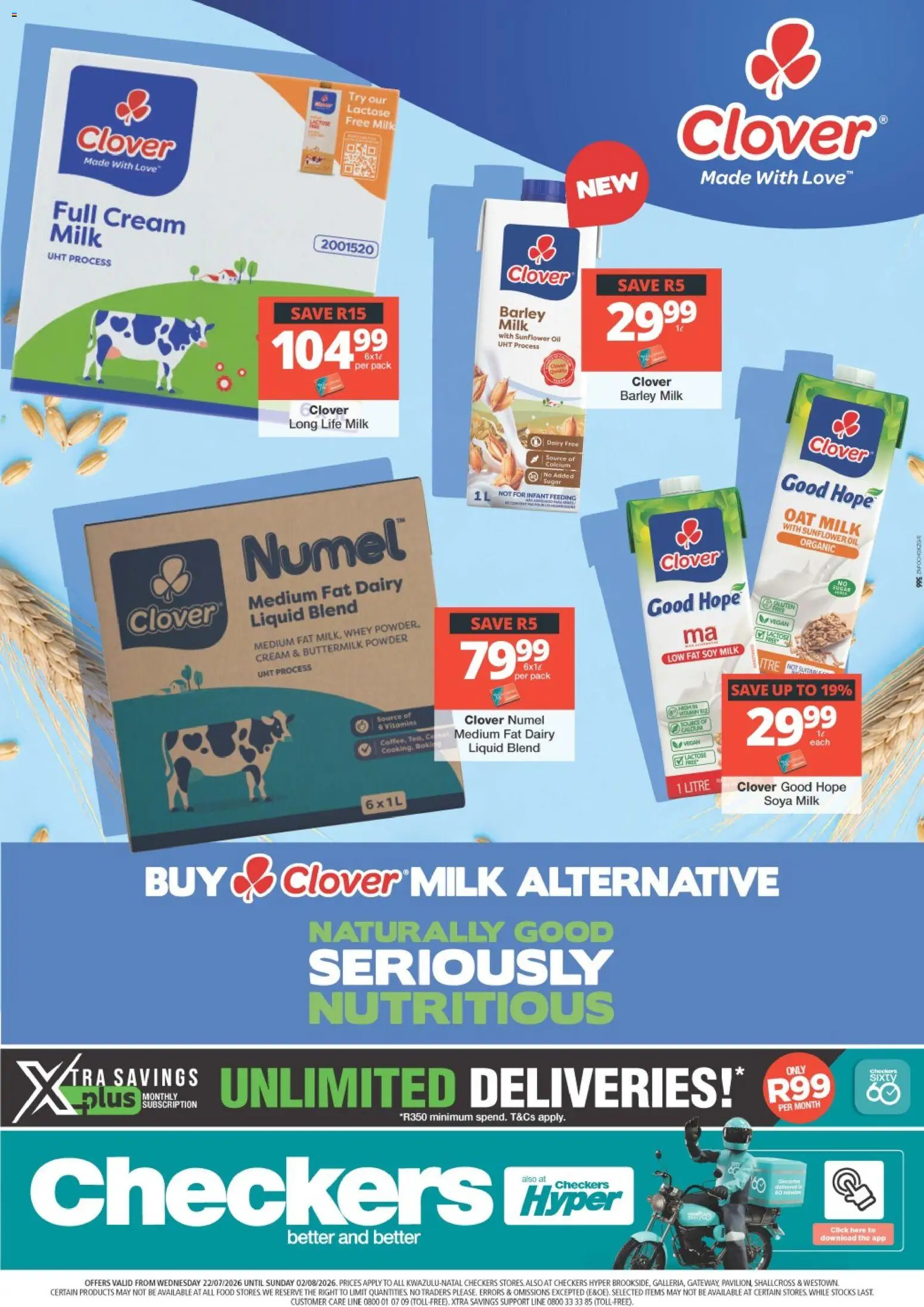 New Checkers catalogue – valid from 22/07/2026 | Page: 1 | Products: Vitamins, Milk, Oil, Cream