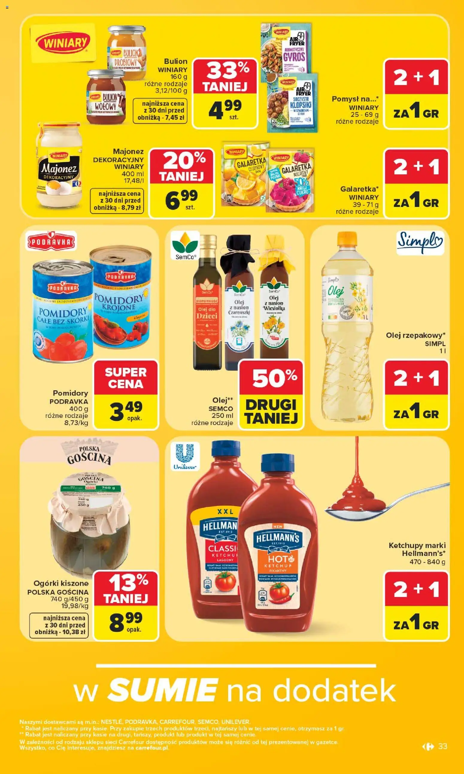 Carrefour gazetka od 29.06.2026 | Strona: 35 | Produkty: Galaretka, Klopsiki, Olej, Ogórki
