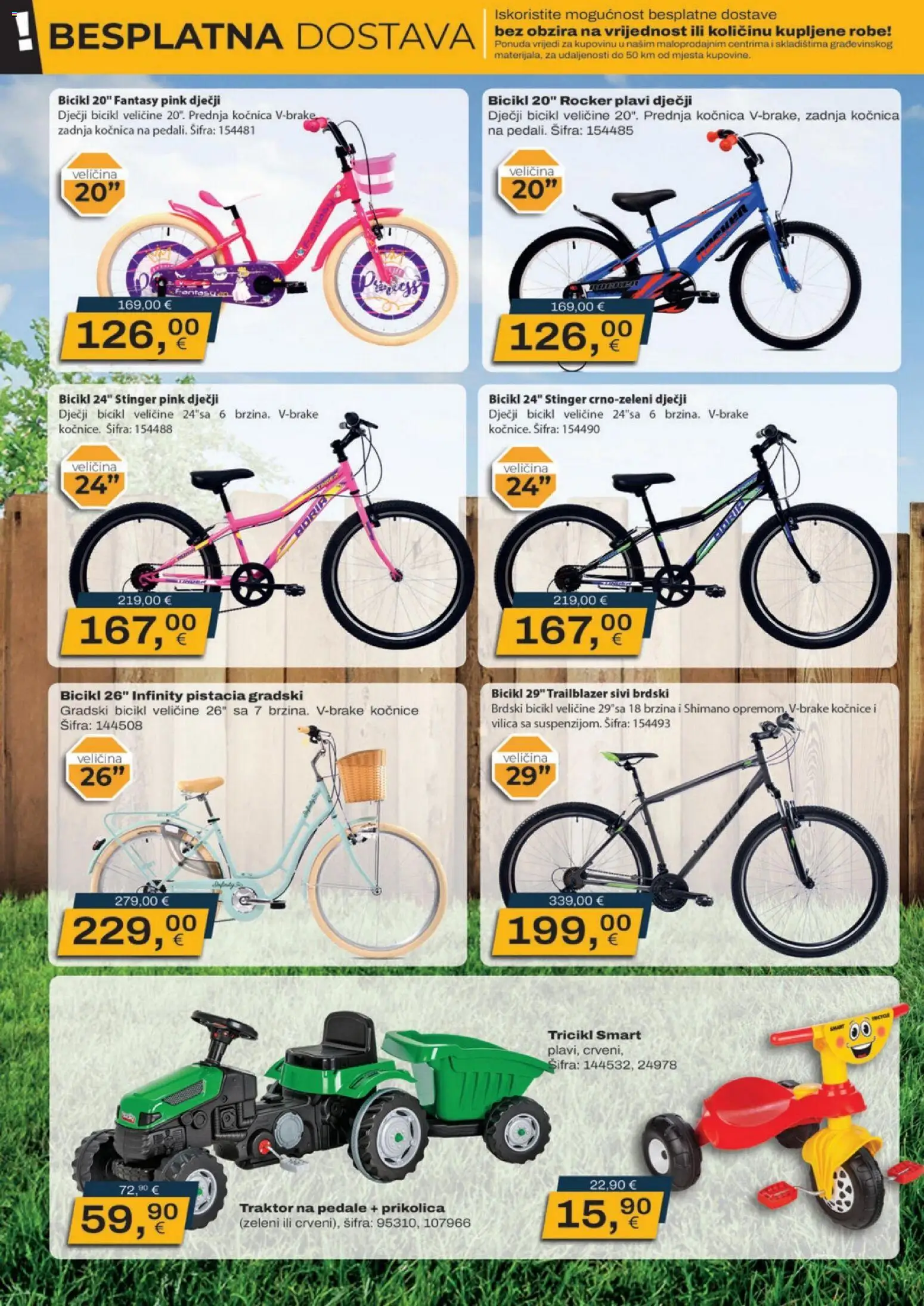 Vinkoprom katalog | vrijedi od 01.09.2026 | Stranica: 10 | Proizvodi: Bicikl, Prikolica, Traktor
