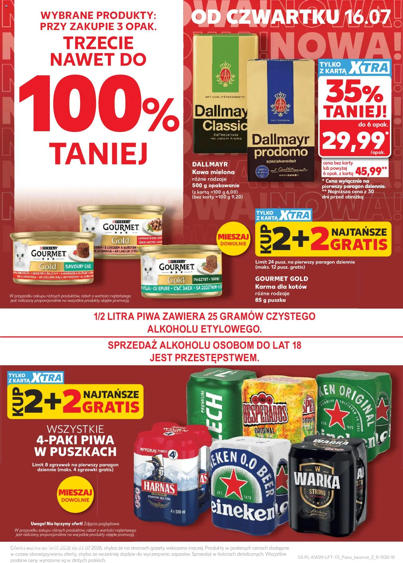 Kaufland Polsko leták od 16.07.2026 | Strana: 3 | Produkty: Gourmet, Purina, Gourmet Gold, Karty