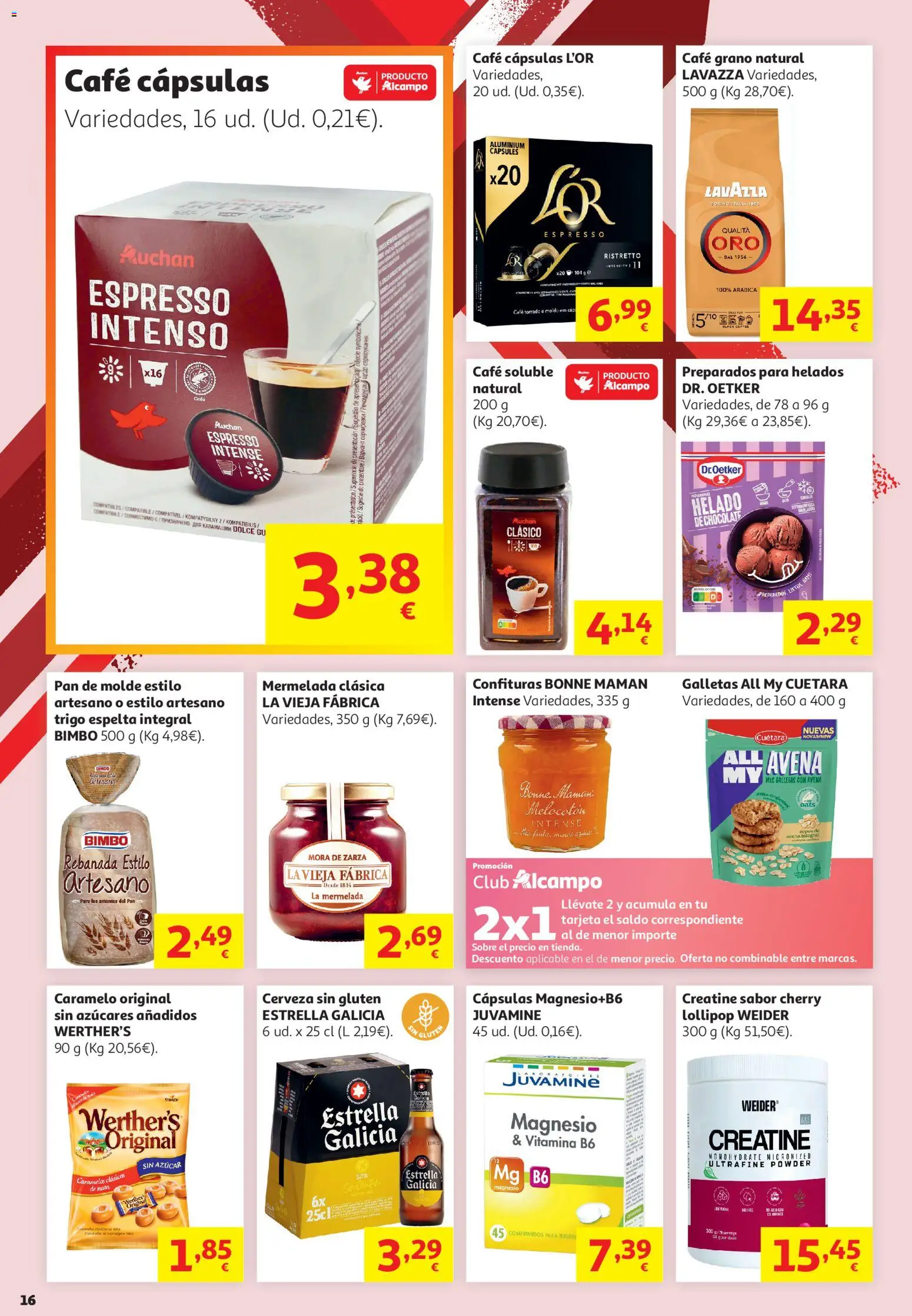 Alcampo - HG General │ válido desde el 16.06.2026 | Página: 16 | Productos: Pan, Café, Galletas, Pan de molde
