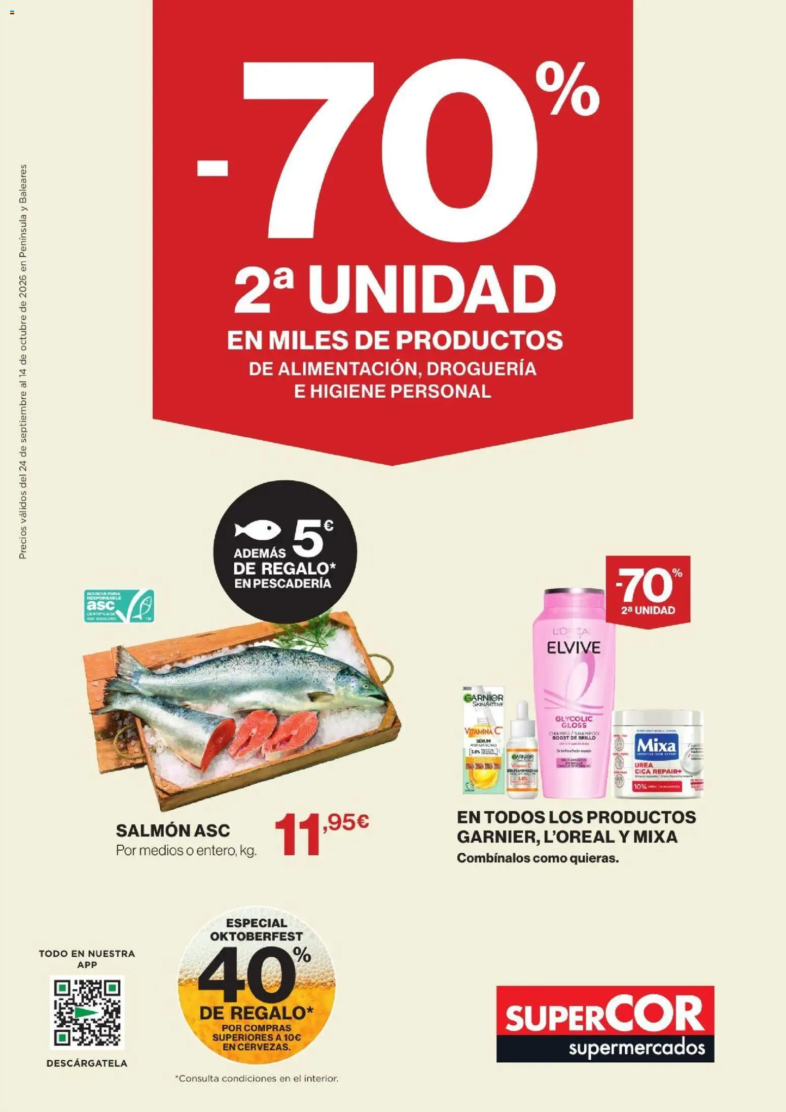Supercor folleto │ válido desde el 24/09/2026 | Página: 1 | Productos: Champú, Sérum, Salmón