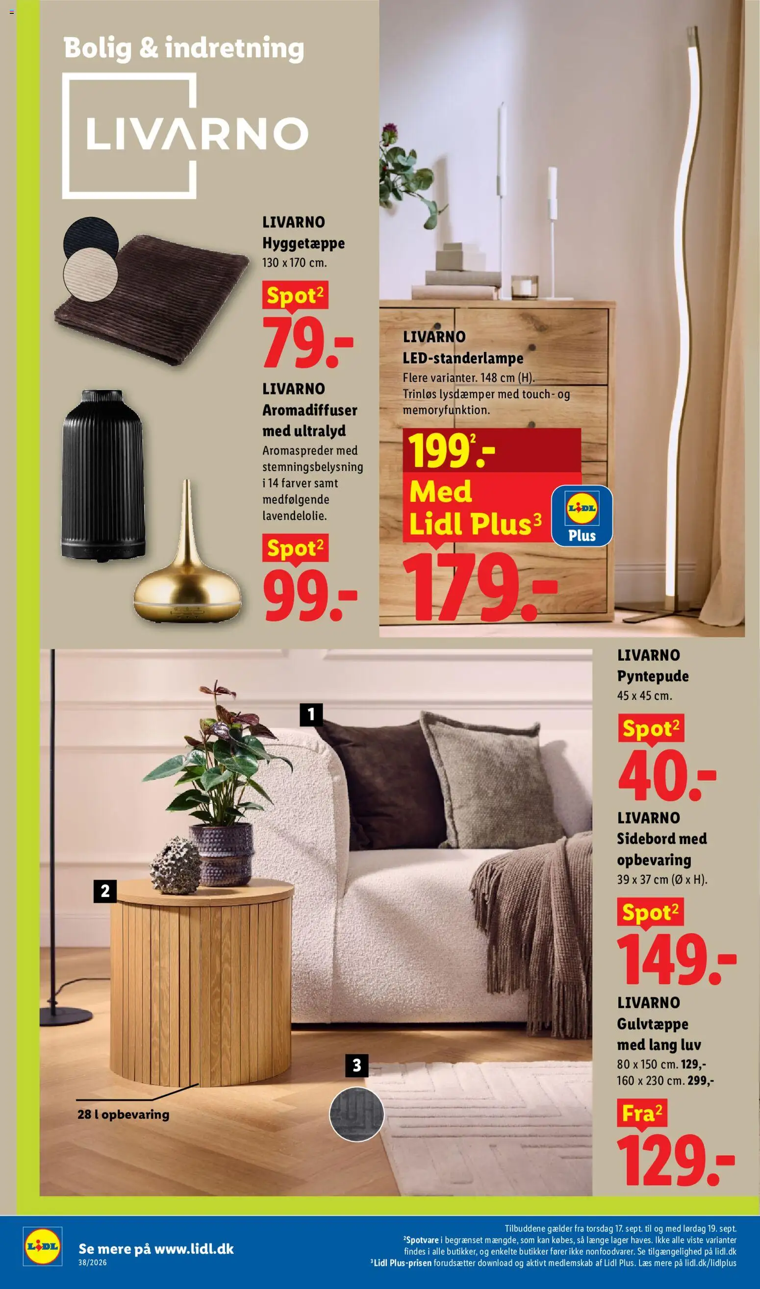 Lidl tilbudsavis – gyldig fra 13/09/2026 | Side: 14 | Produkter: Pude, Tæppe, Søm