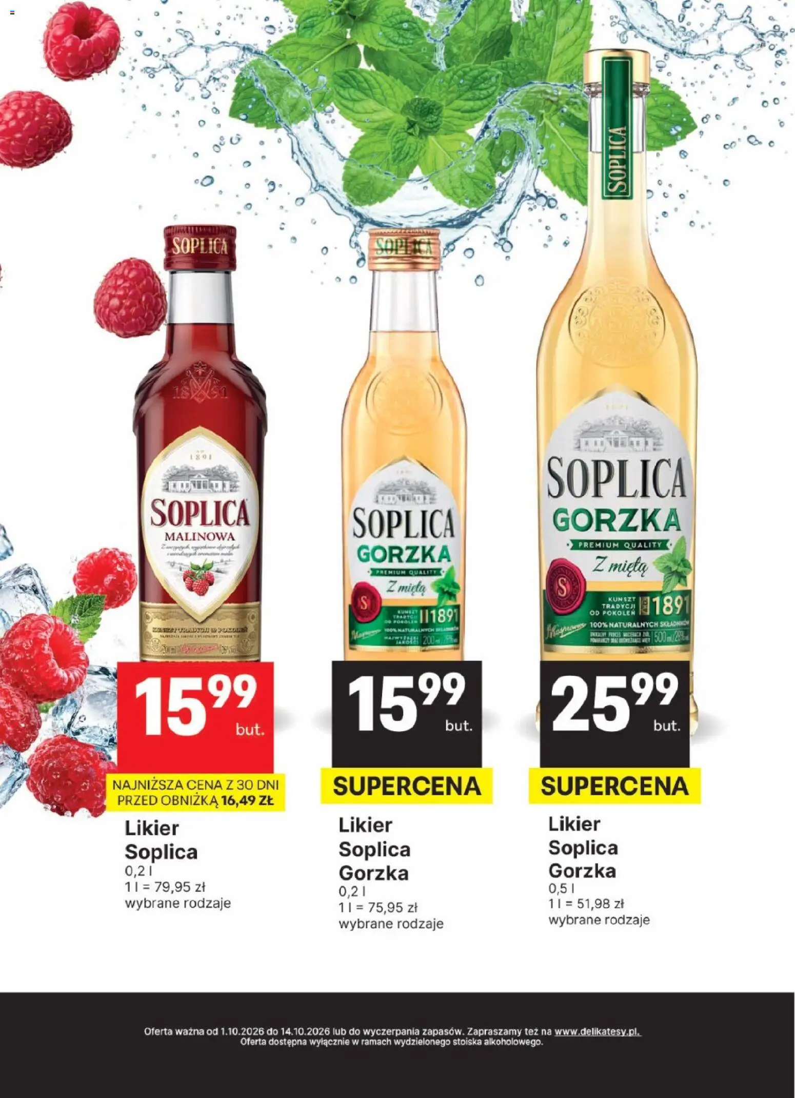 Delikatesy Centrum gazetka - DeliBarek od 01.10.2026 | Strona: 13 | Produkty: Soplica, Mięta