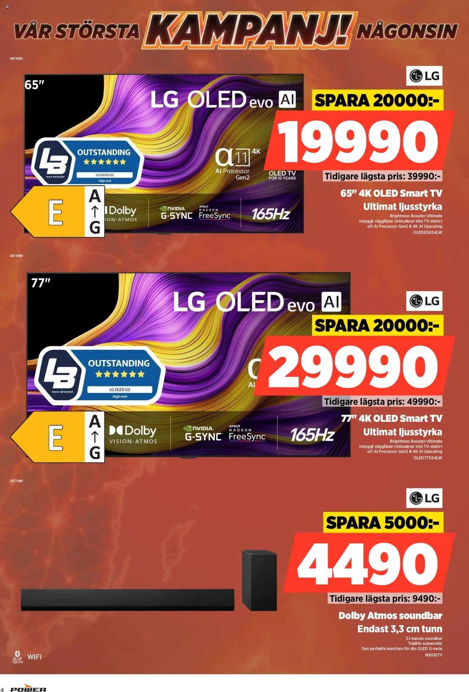 Power reklamblad aktuell från 07/09/2026 | Sida: 4 | Produkter: Smart tv, Soundbar, Tv, Wifi