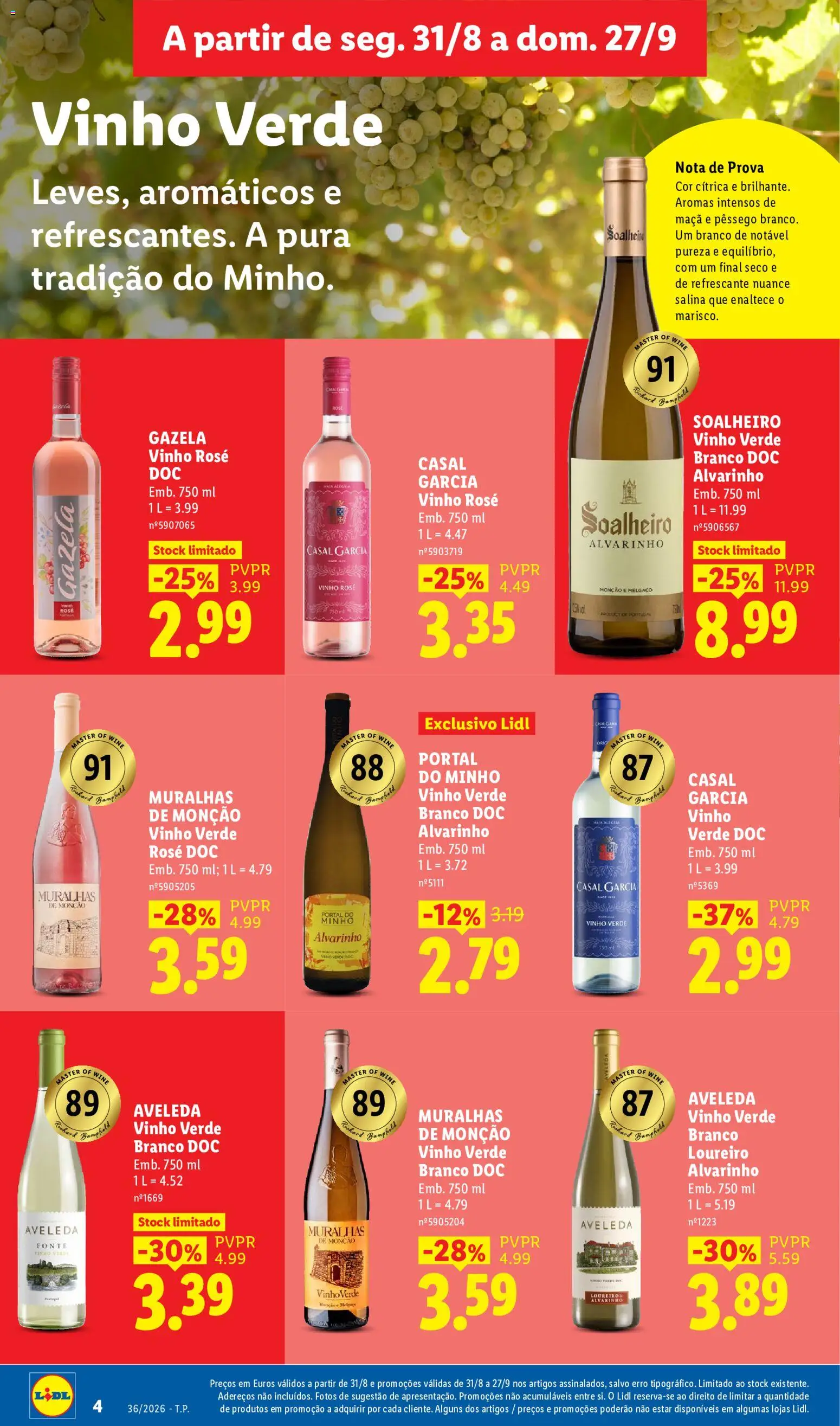 Lidl Folheto Especial │ válido de 31/08/2026 | Página: 4 | Produtos: Vinho rosé, Maça, Vinho