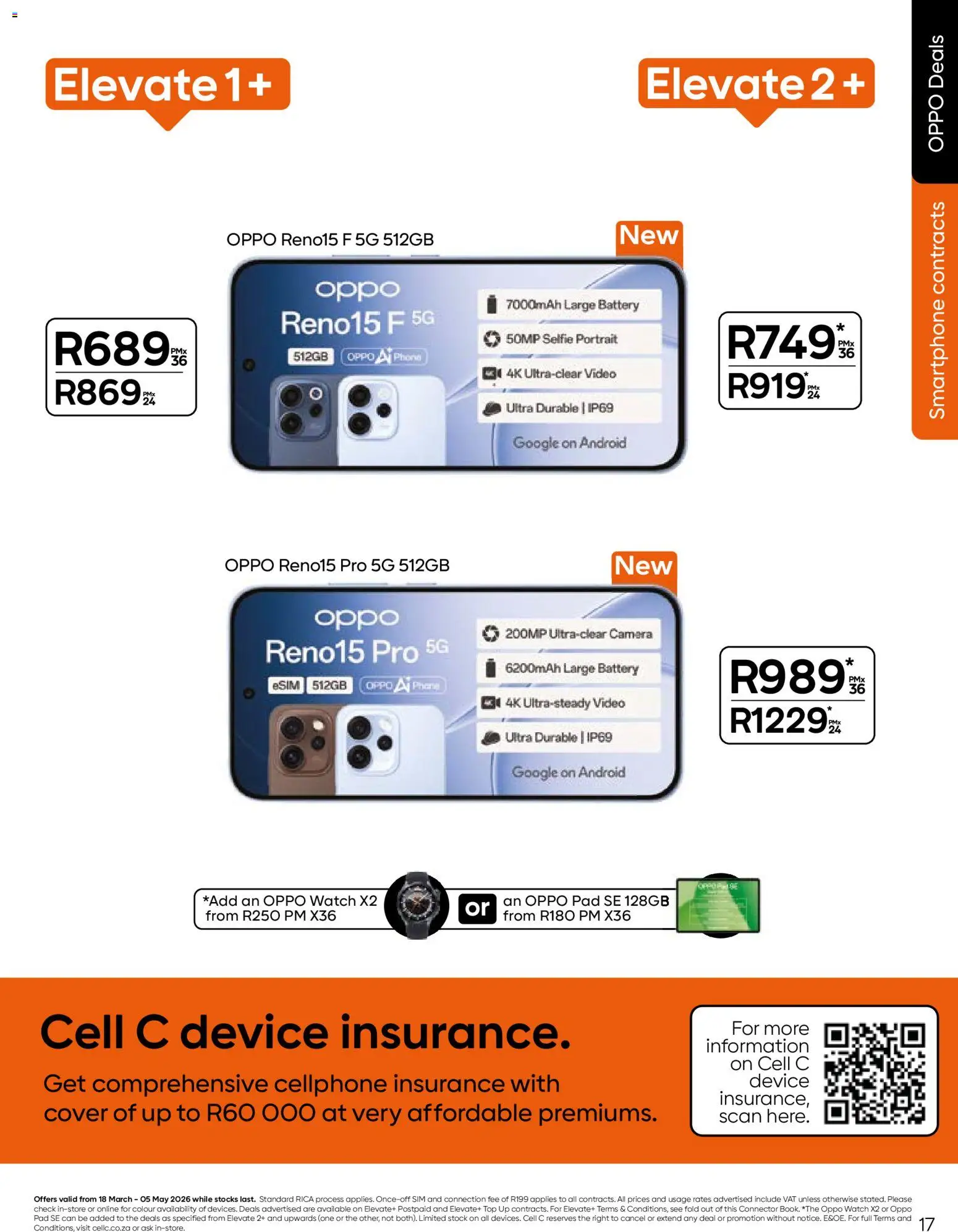 New Cell C catalogue – valid from 18.03.2026 | Page: 19 | Products: Cover, Watch, Battery, Stock