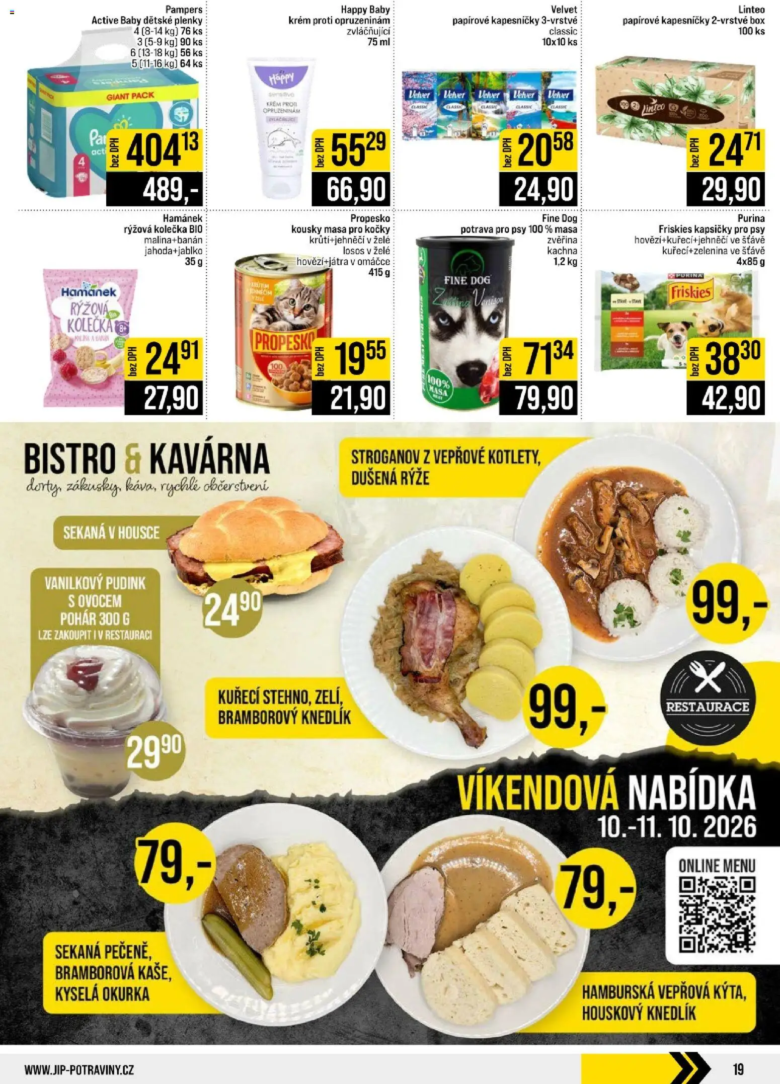 Jip leták - Cash & Carry od 07.10.2026 | Strana: 19 | Produkty: Bramborový knedlík, Krém, Sekaná, Velvet