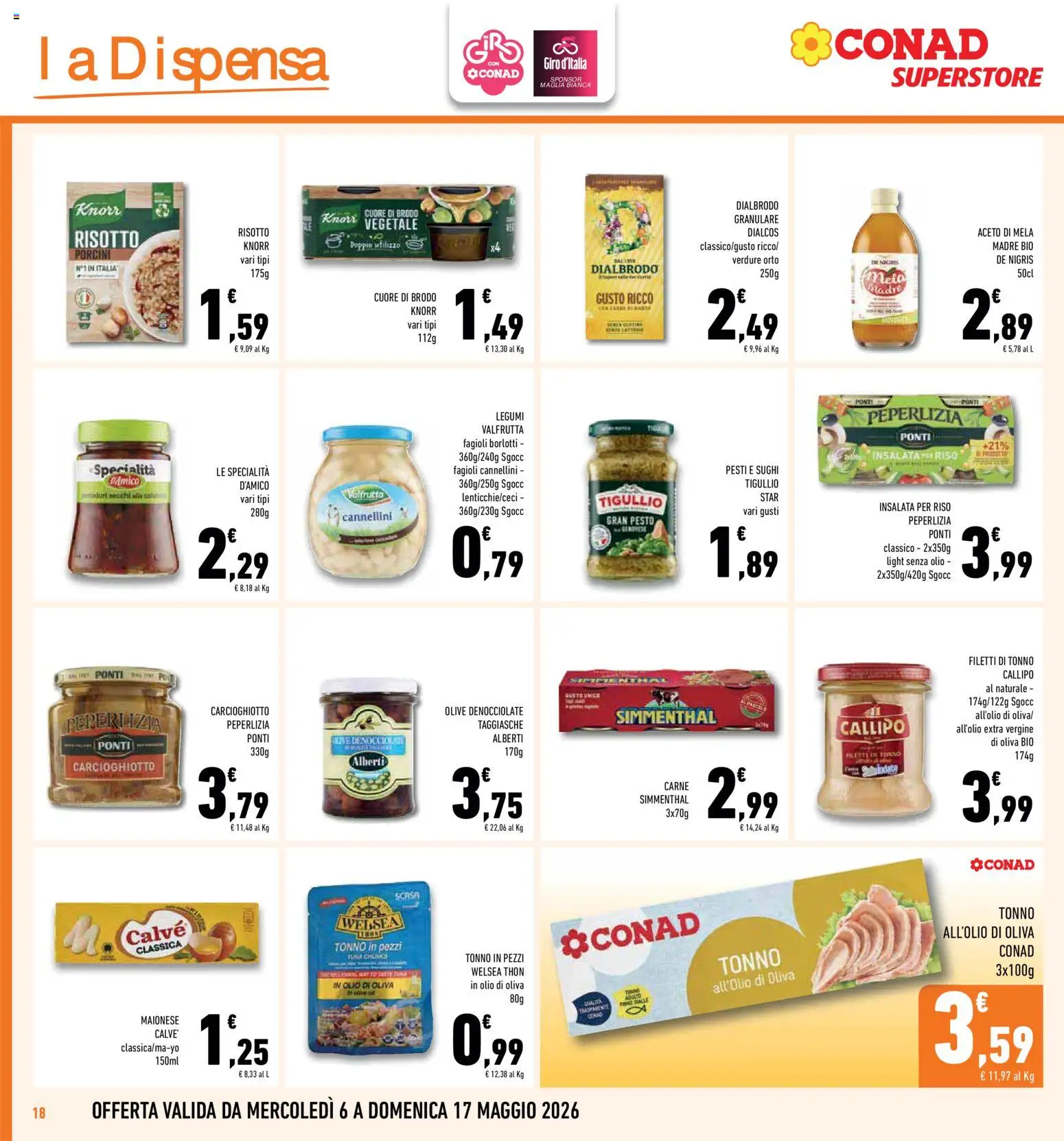 Volantino Conad del 06.05.2026 | Pagina: 18 | Prodotti: Legumi, Cannellini, Fagioli, Tonno