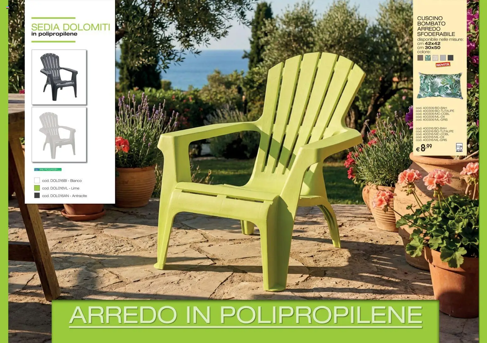 Volantino Brico OK del 05/03/2026 | Pagina: 18 | Prodotti: Lime, Cuscino, Sedia