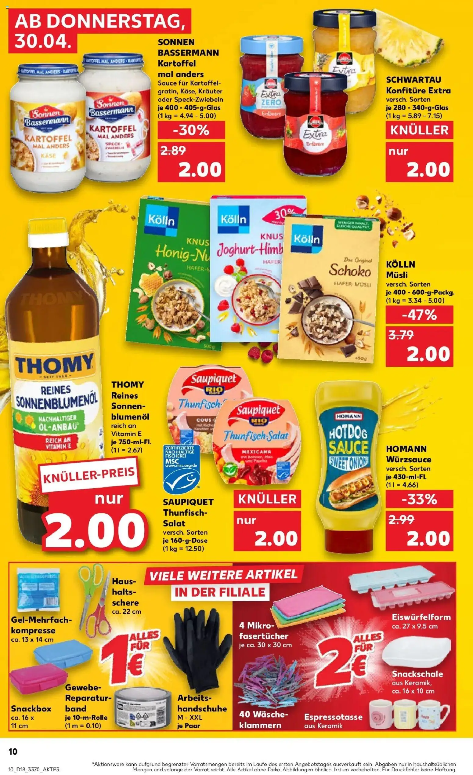 Prospekt Kaufland ab 30.04.2026 » Angebote Online zum Blättern | Seite: 10 | Produkte: Musli, Kolln musli, Sonnenblumenol, Salat