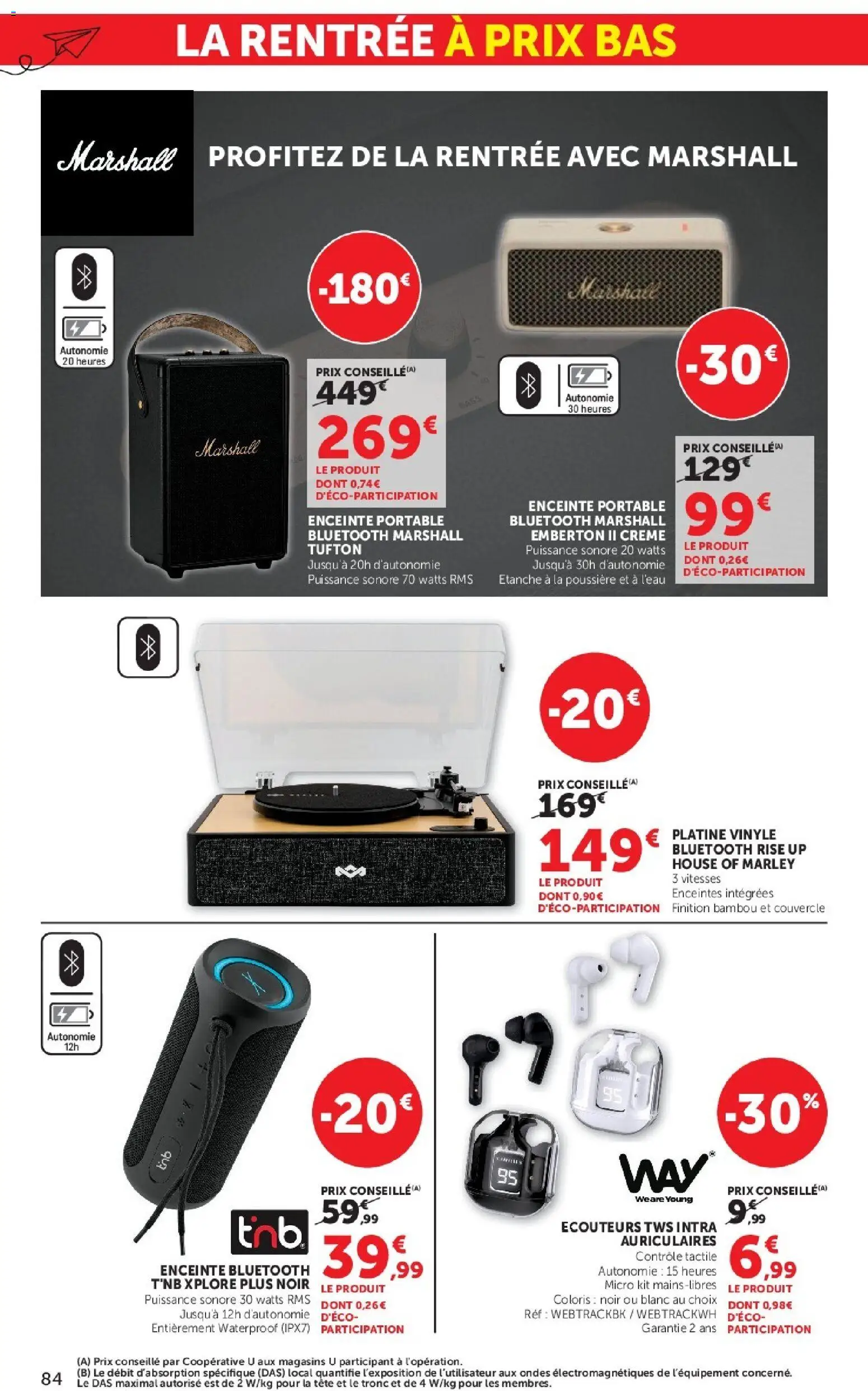 {H1} | Page: 84 | Produits: Écouteurs, Enceinte, Enceinte bluetooth, Bambou