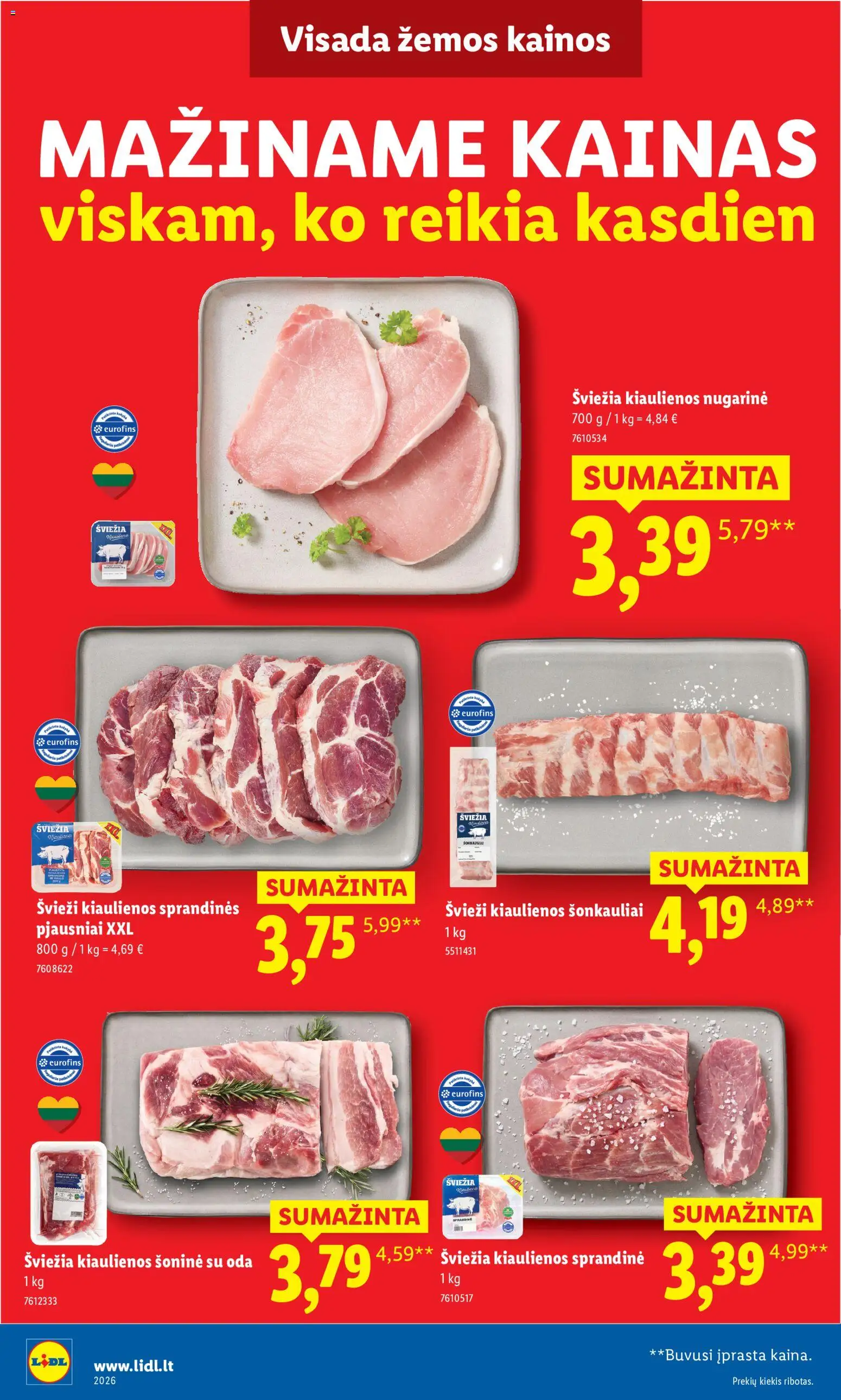 LIDL akcijos nuo 2026.08.17 | Puslapis: 4 | Prekių: Kiaulienos