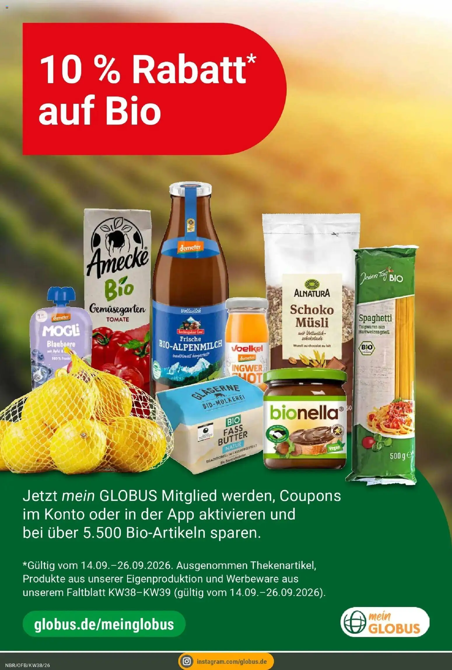Globus Prospekt Neubrandenburg (ab 14.09.2026) » Angebote online | Seite: 13 | Produkte: Musli, Butter, Schokolade, Spaghetti