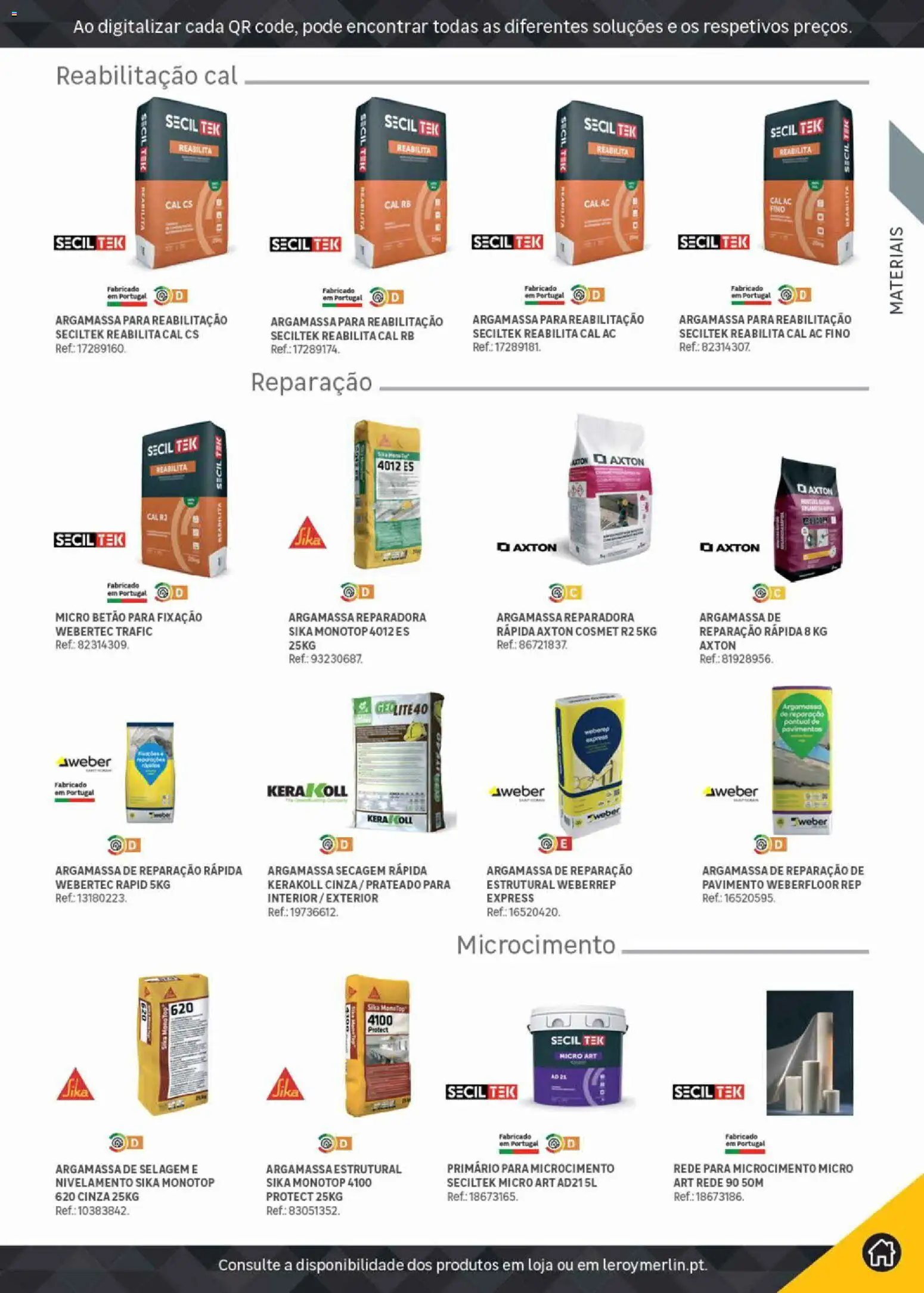 Leroy Merlin Catálogo Pro │ válido de 09.06.2026 | Página: 15 | Produtos: Top, Argamassa