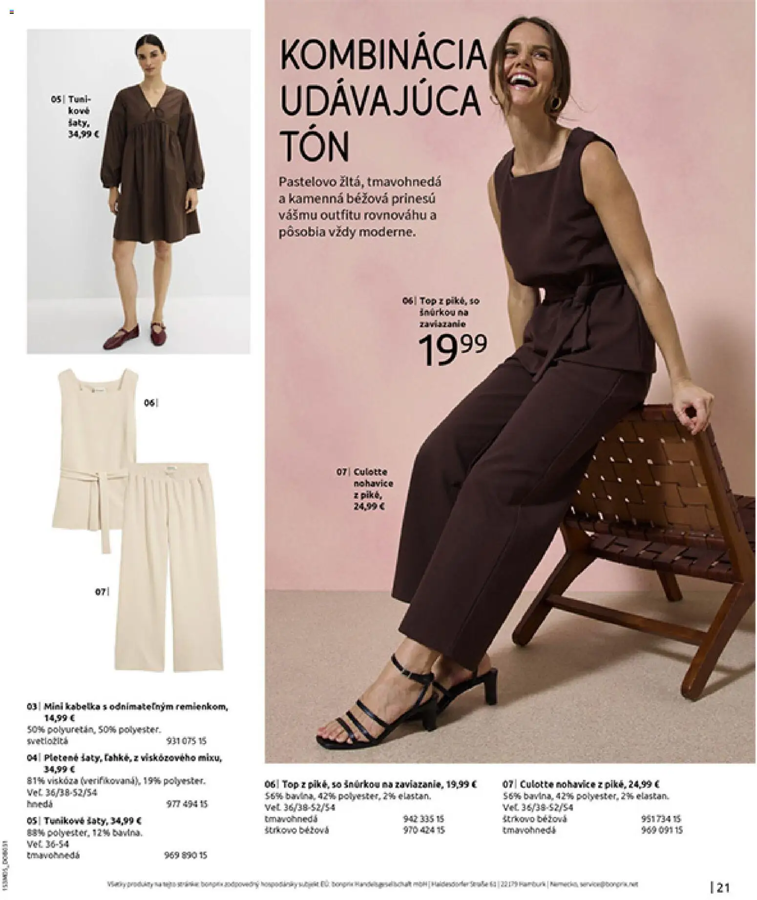 Nové Bonprix akcie – leták je platný od 05.05.2026 | Strana: 23 | Produkty: Nohavice, Kabelka