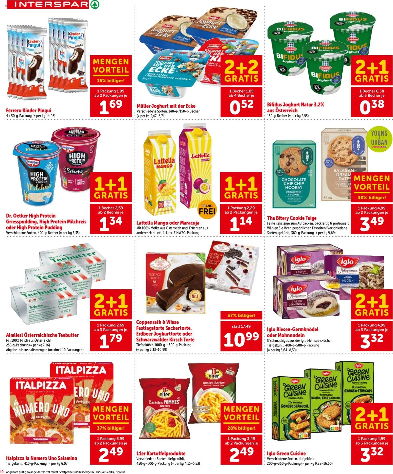 Interspar - Oberoesterreich gültig ab 03.06.2026 | Seite: 10 | Produkte: Gemüse, Milch, Joghurt, Nudeln