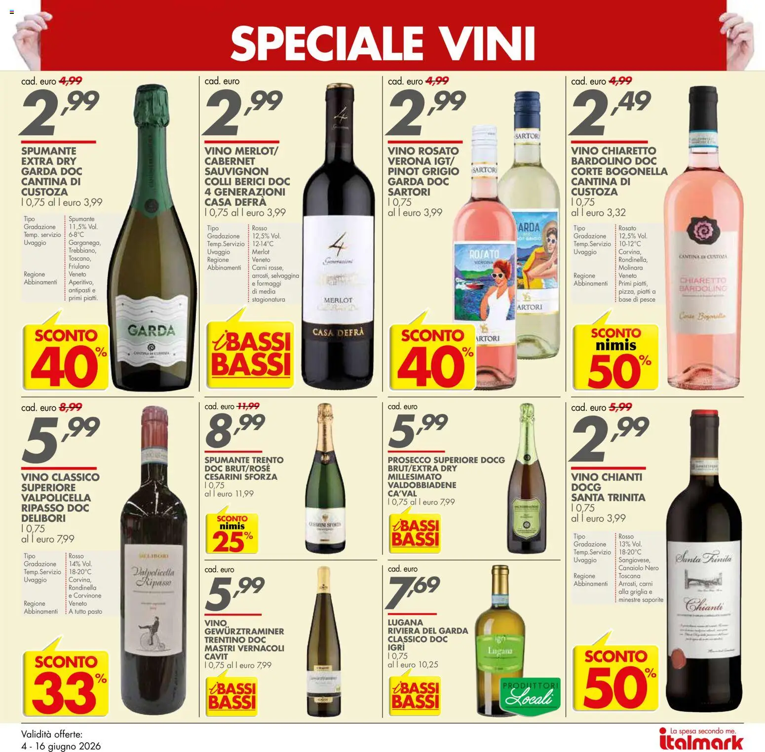 Volantino Italmark del 04.06.2026 | Pagina: 18 | Prodotti: Pesce, Prosecco, Vino, Griglia